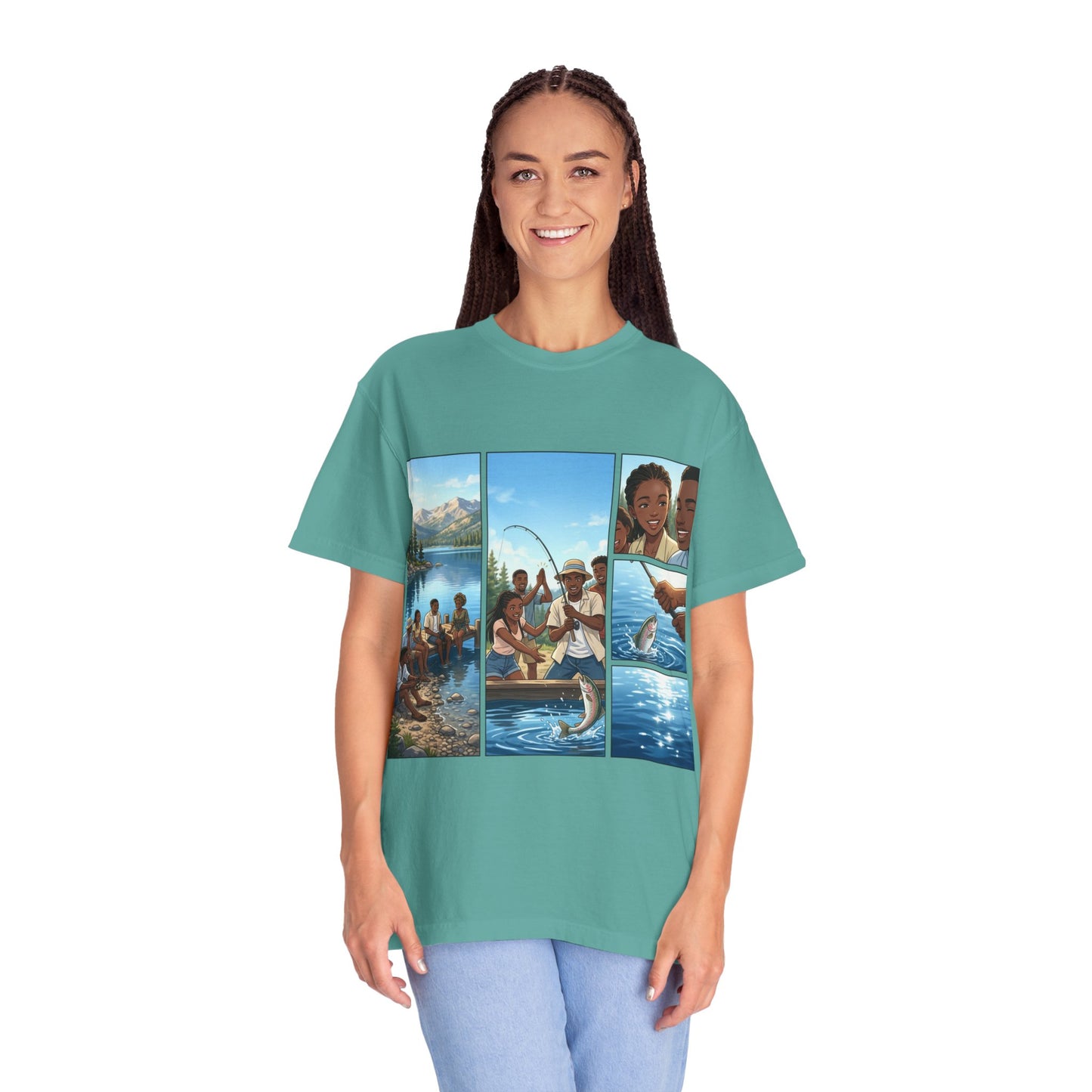 ake Tahoe Fishing Moments T-Shirt — Retro Outdoors Fishing Graphic Tee