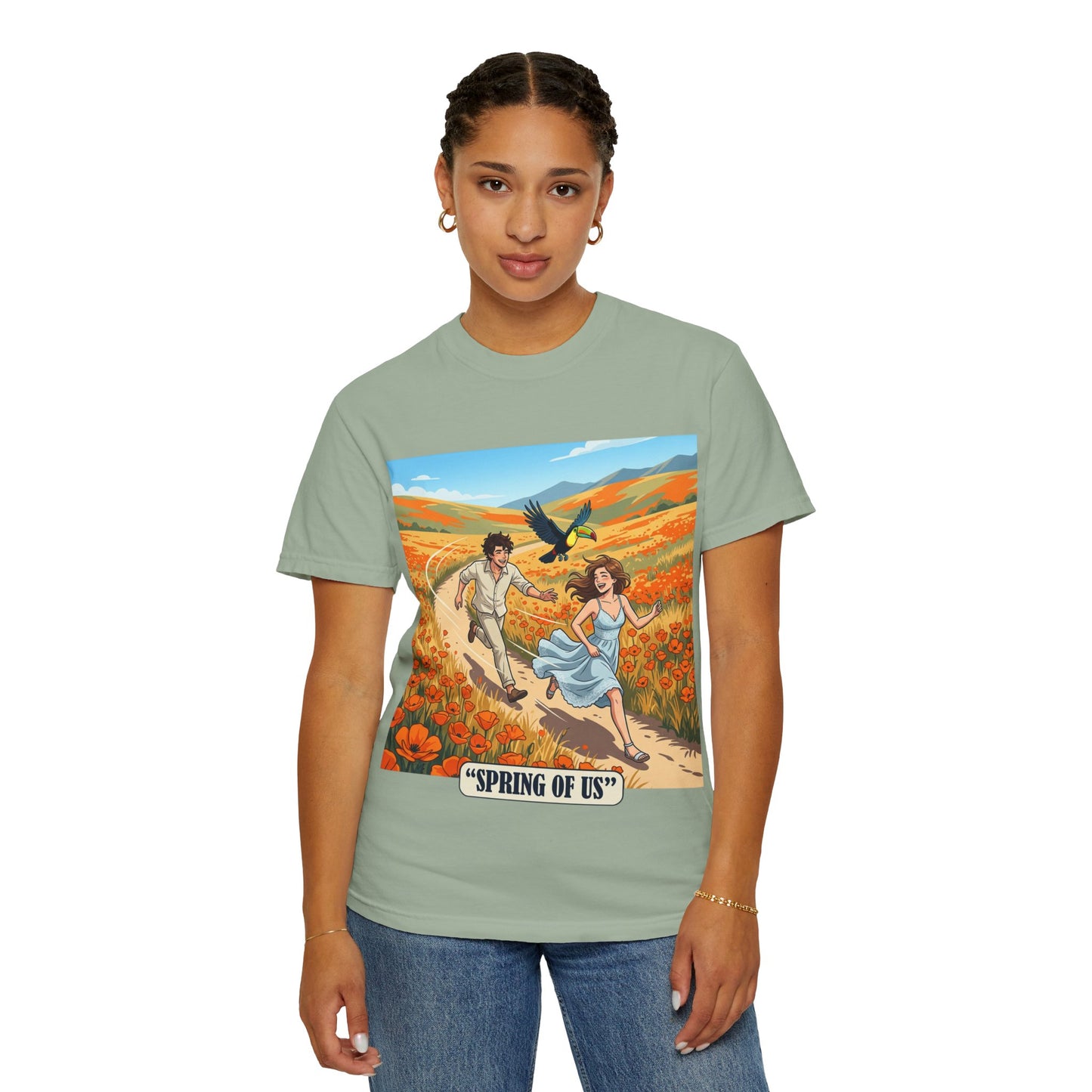 Spring of Us T-Shirt — Romantic Field Illustration Tee