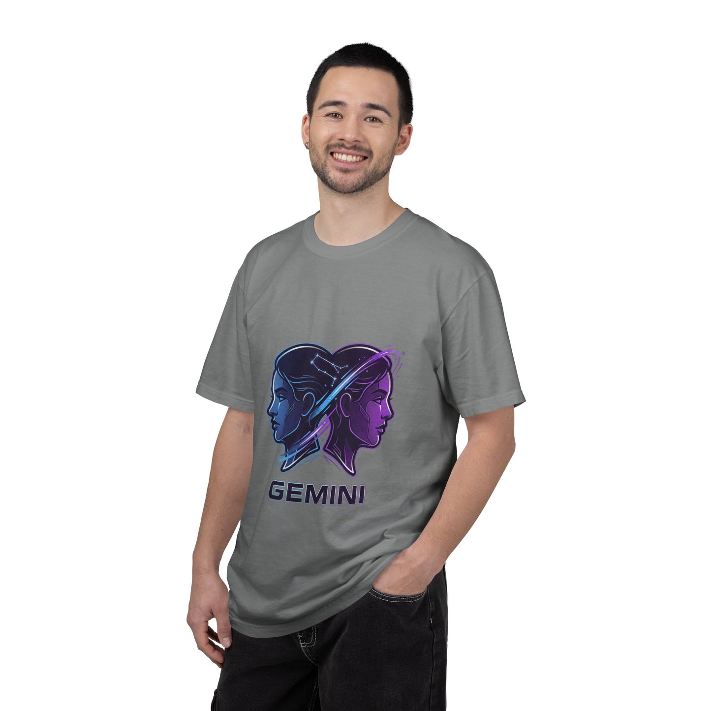 Gemini Zodiac T‑Shirt — Dual Faces Astrology Tee