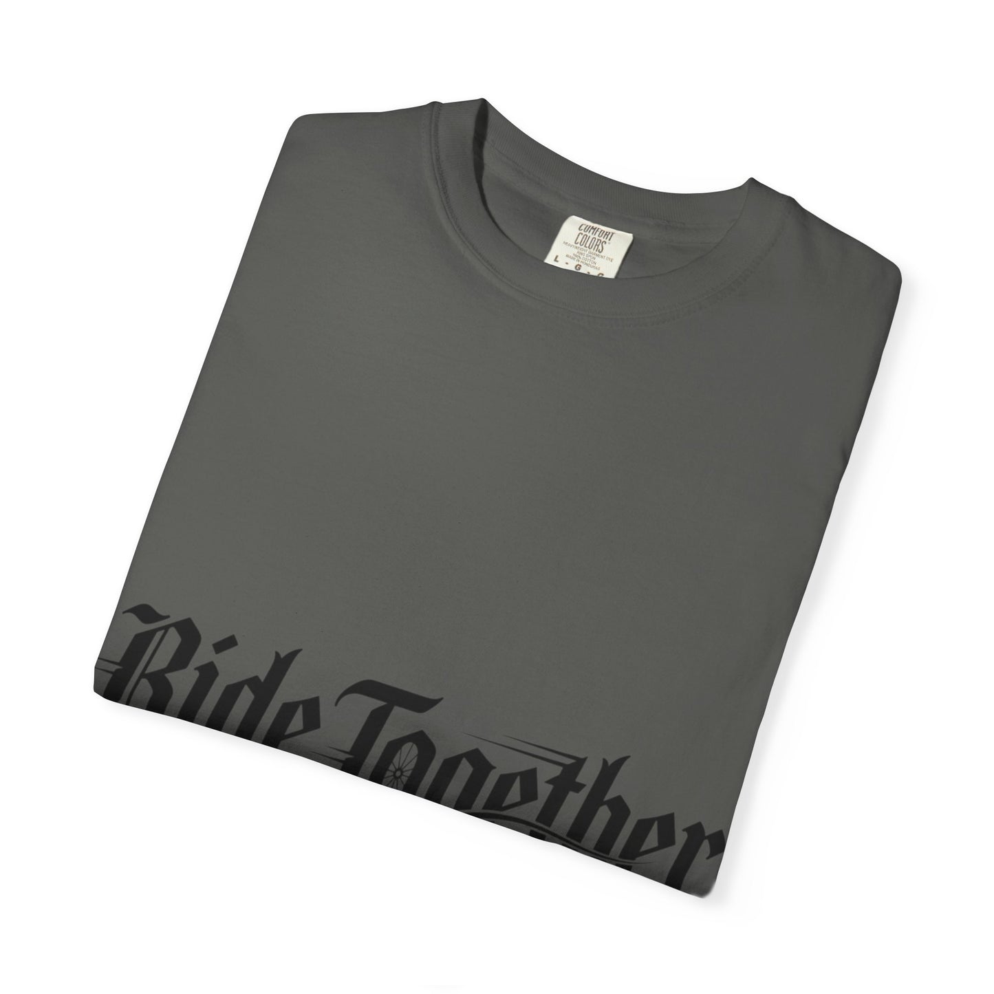 Ride Together T-Shirt — Gothic Script Motorcycle Tee