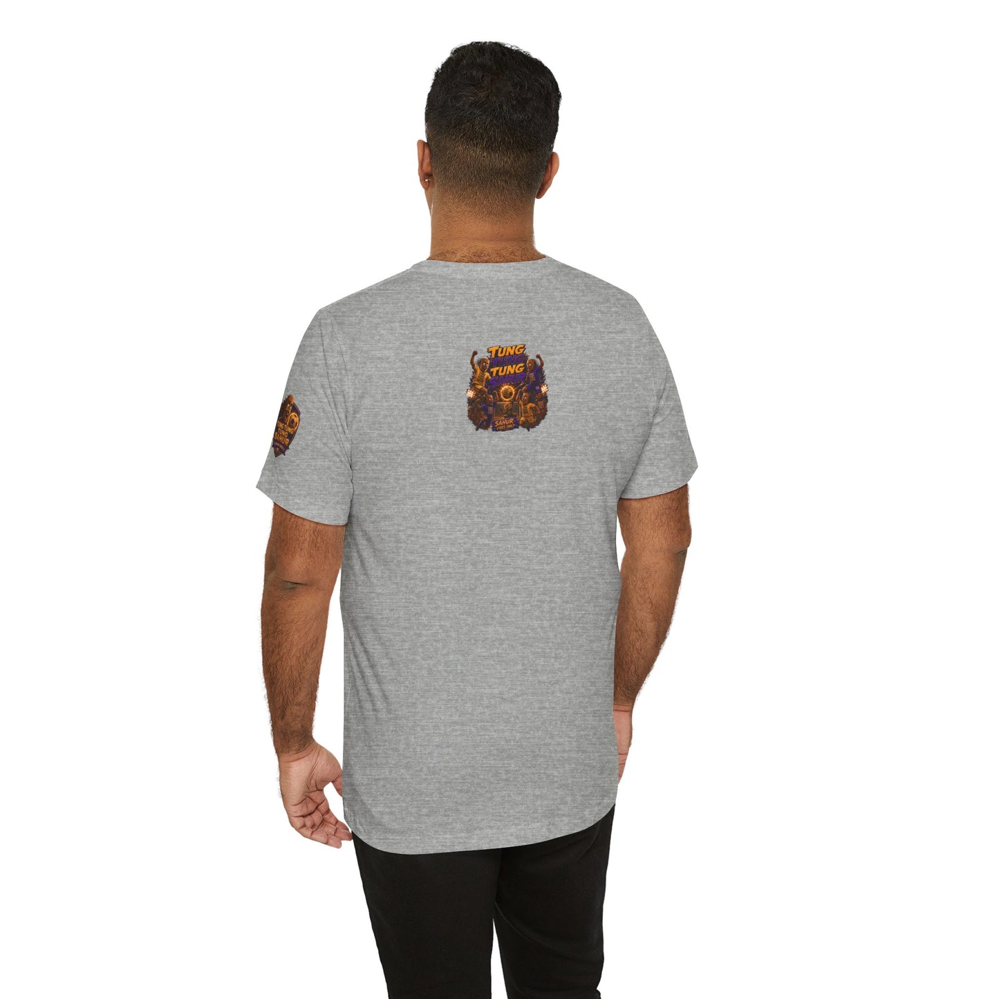 Tung Tung Tung Sahur Header Goal Soccer Action Graphic Tee — Team Court Night Design