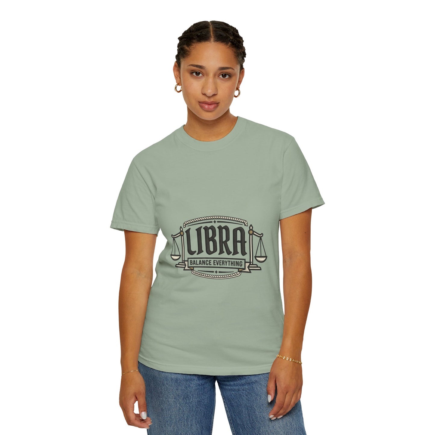 Libra Zodiac T-Shirt — "Balance Everything" Scales Design