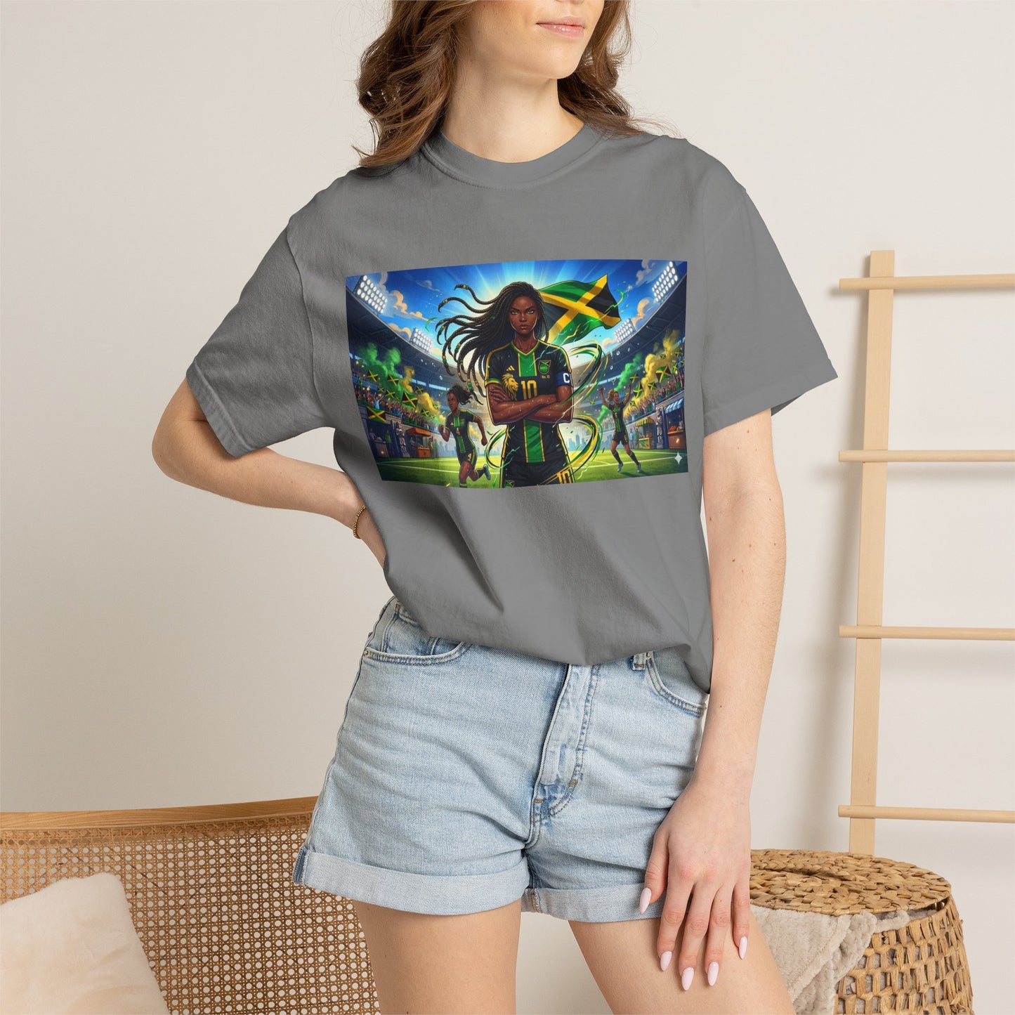 Jamaican Soccer Captain T-Shirt — Rasta Player Stadium Graphic Tee