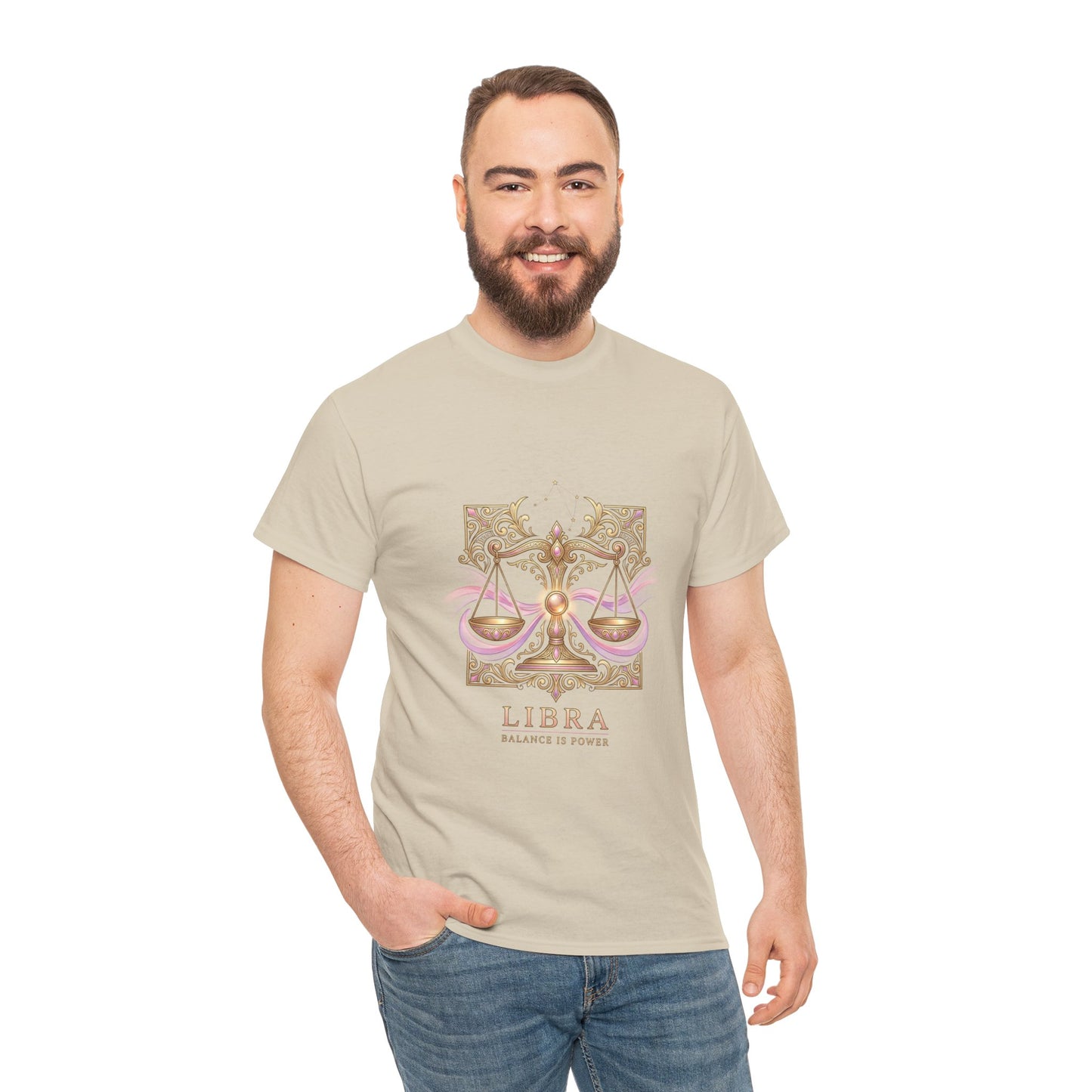 Libra Scales T‑Shirt — Zodiac Balance Is Power Tee