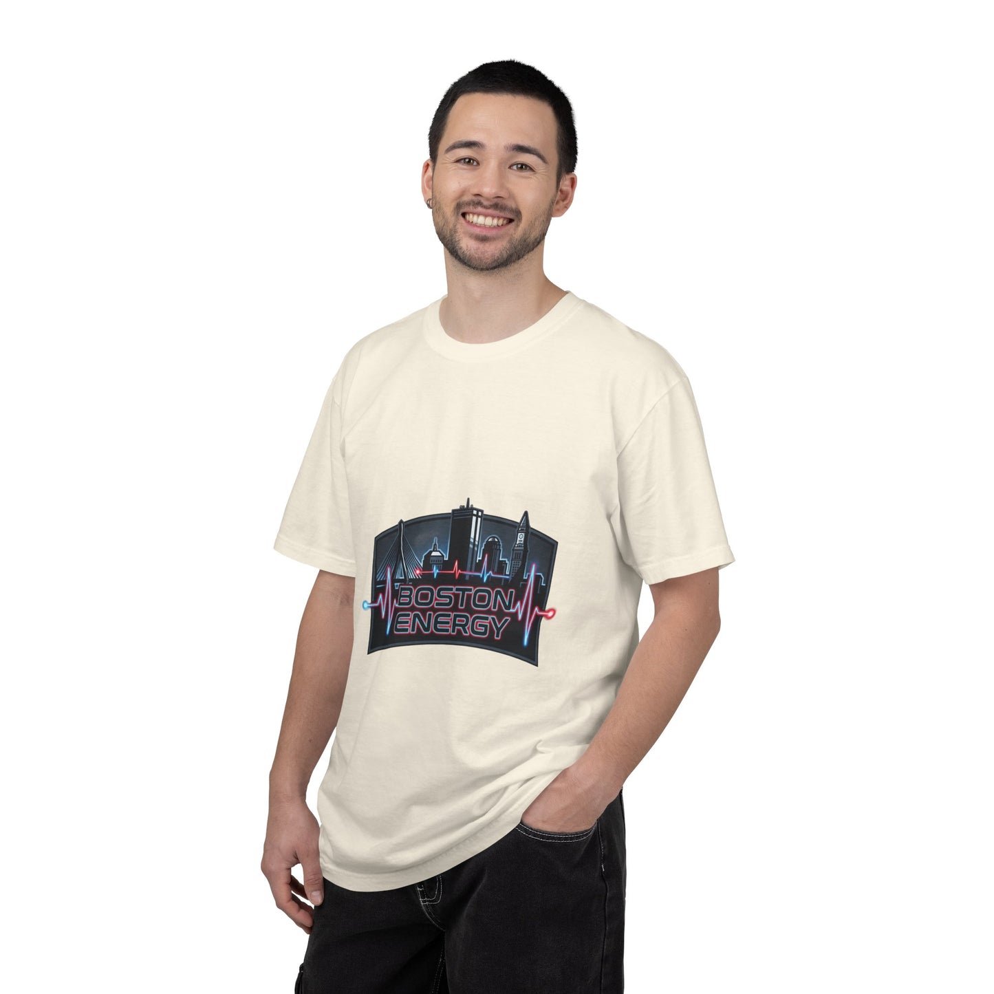 Boston Energy T-Shirt — City Skyline Neon Tee