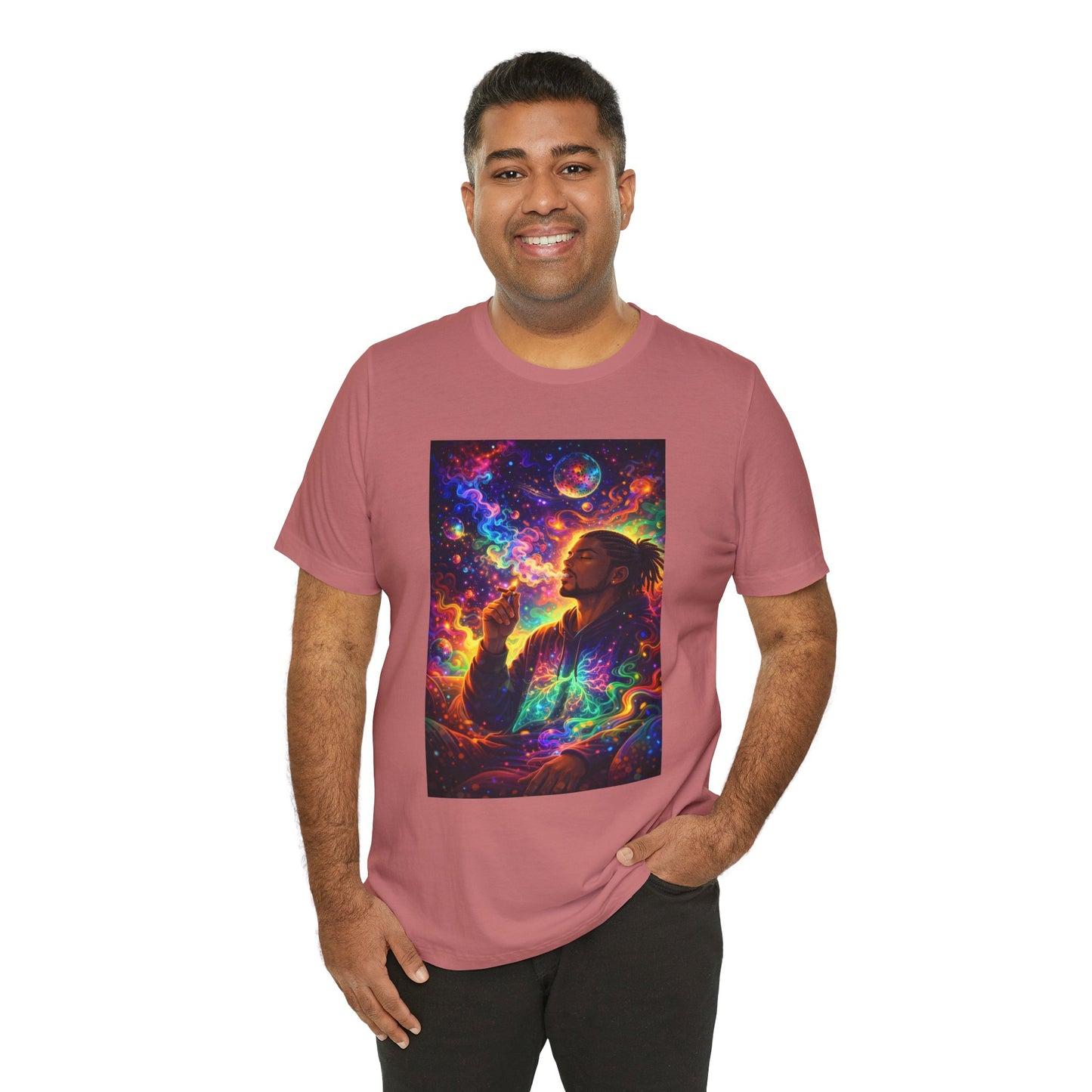 Psychedelic Session T-Shirt — Cosmic Portrait Graphic Tee