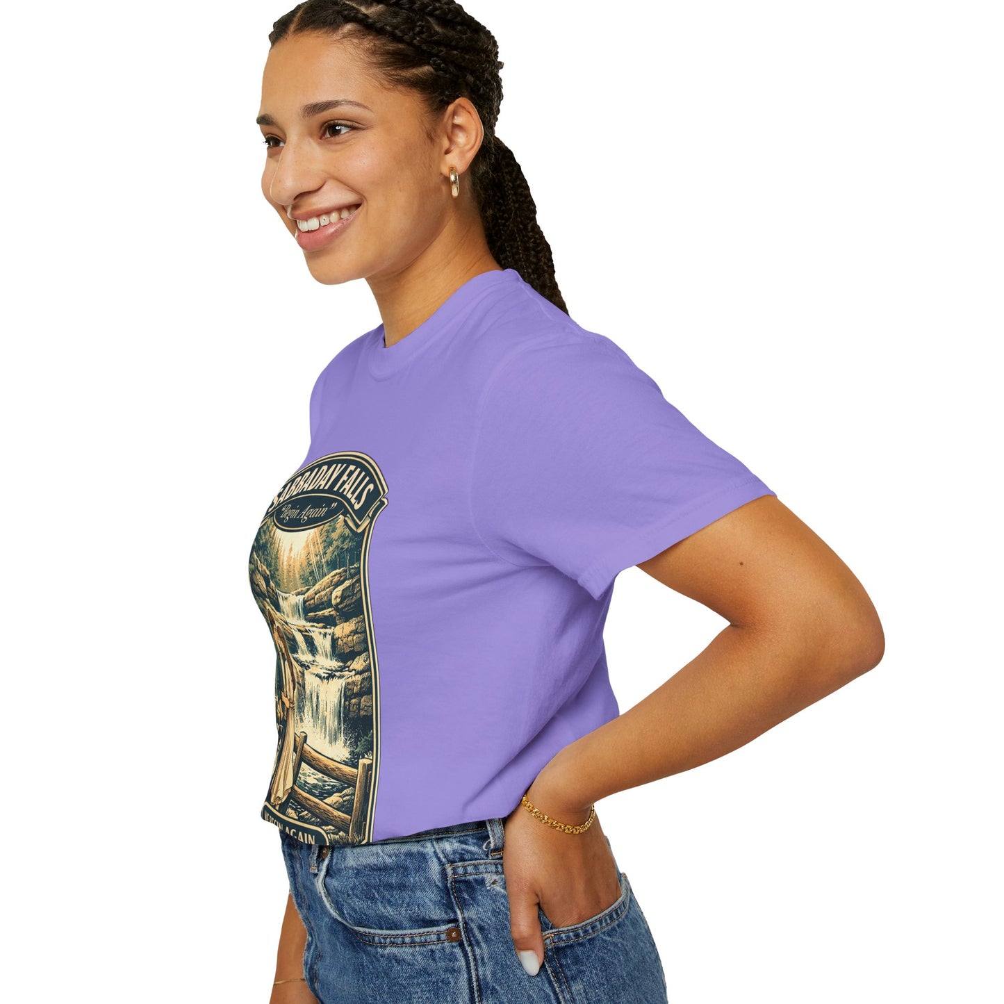 Sabbaday Falls 'We Begin Again' Vintage Nature T-Shirt