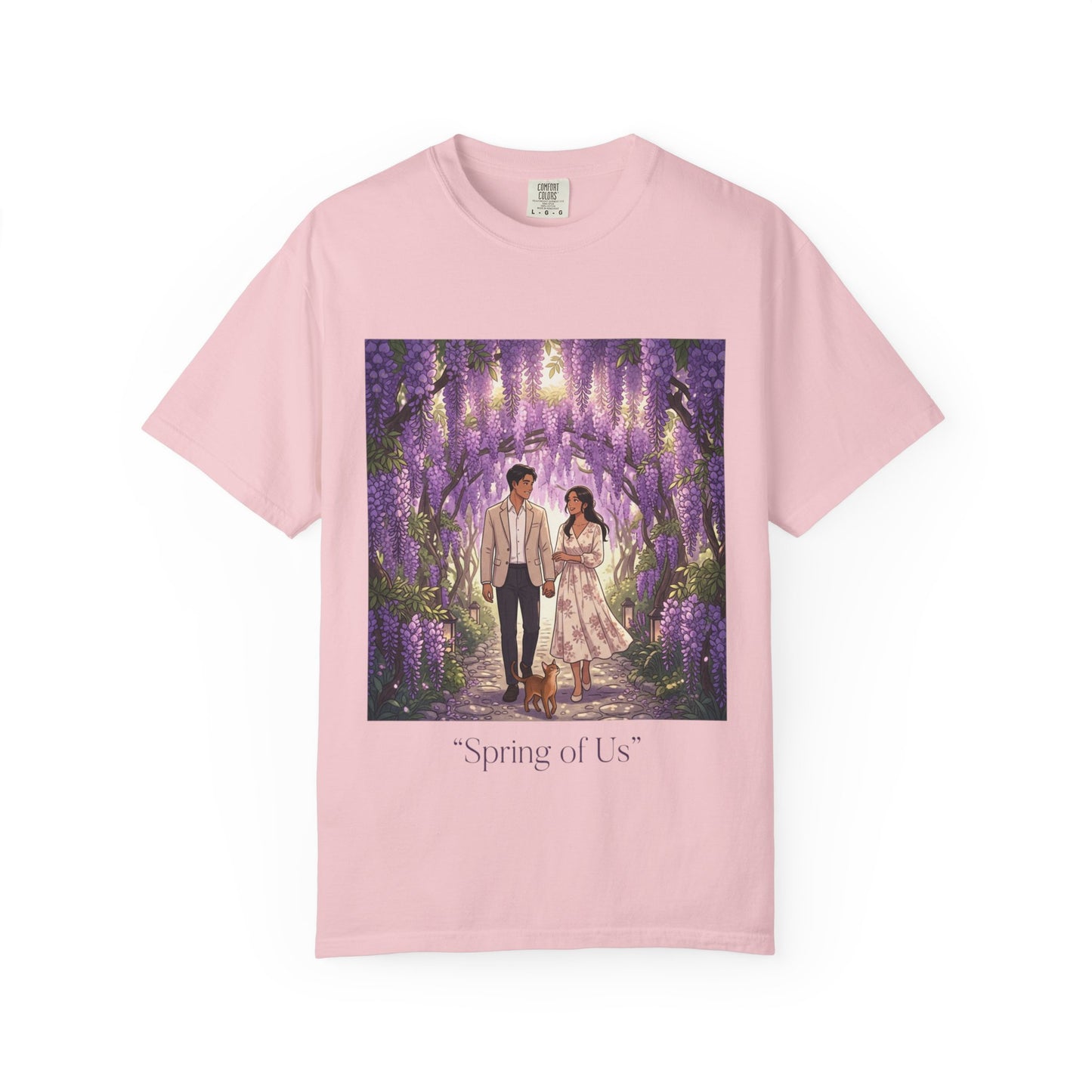 Spring of Us T-Shirt — Romantic Wisteria Couple Graphic Tee
