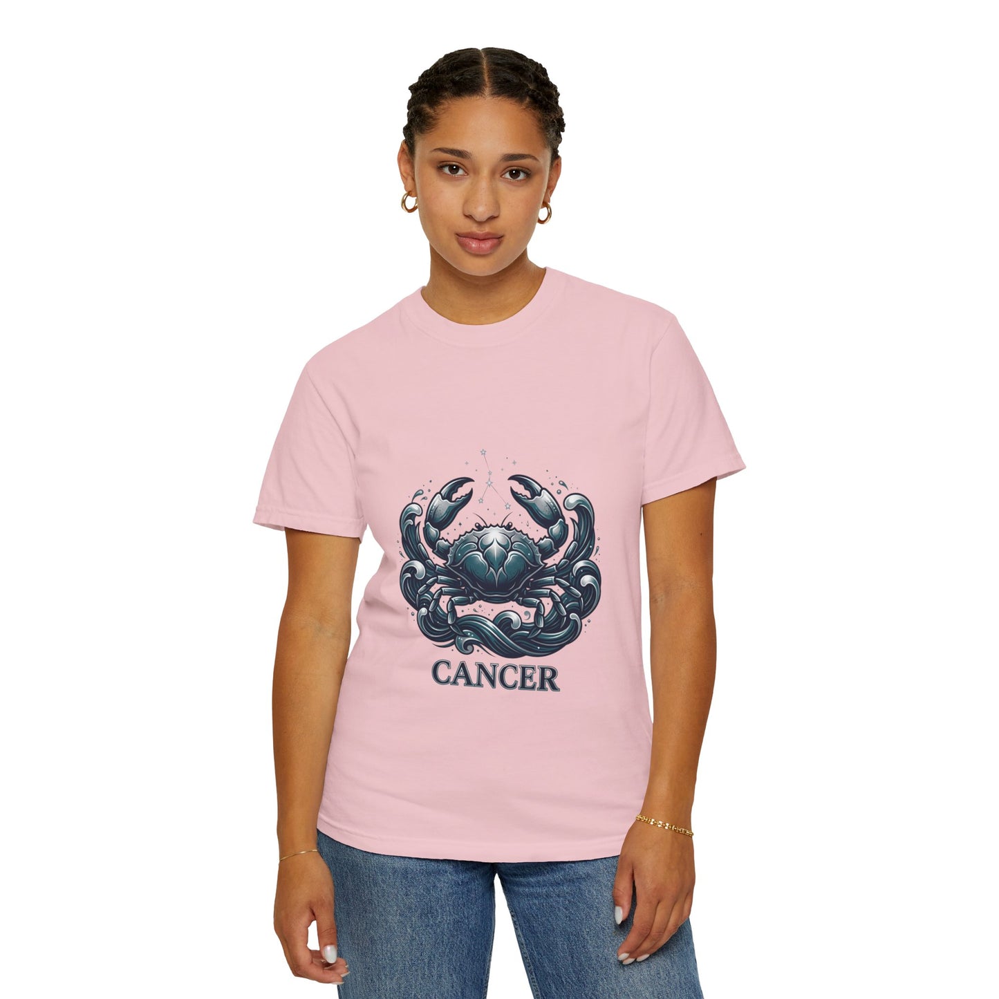 Cancer Zodiac T-Shirt — Stylized Crab Astrological Tee