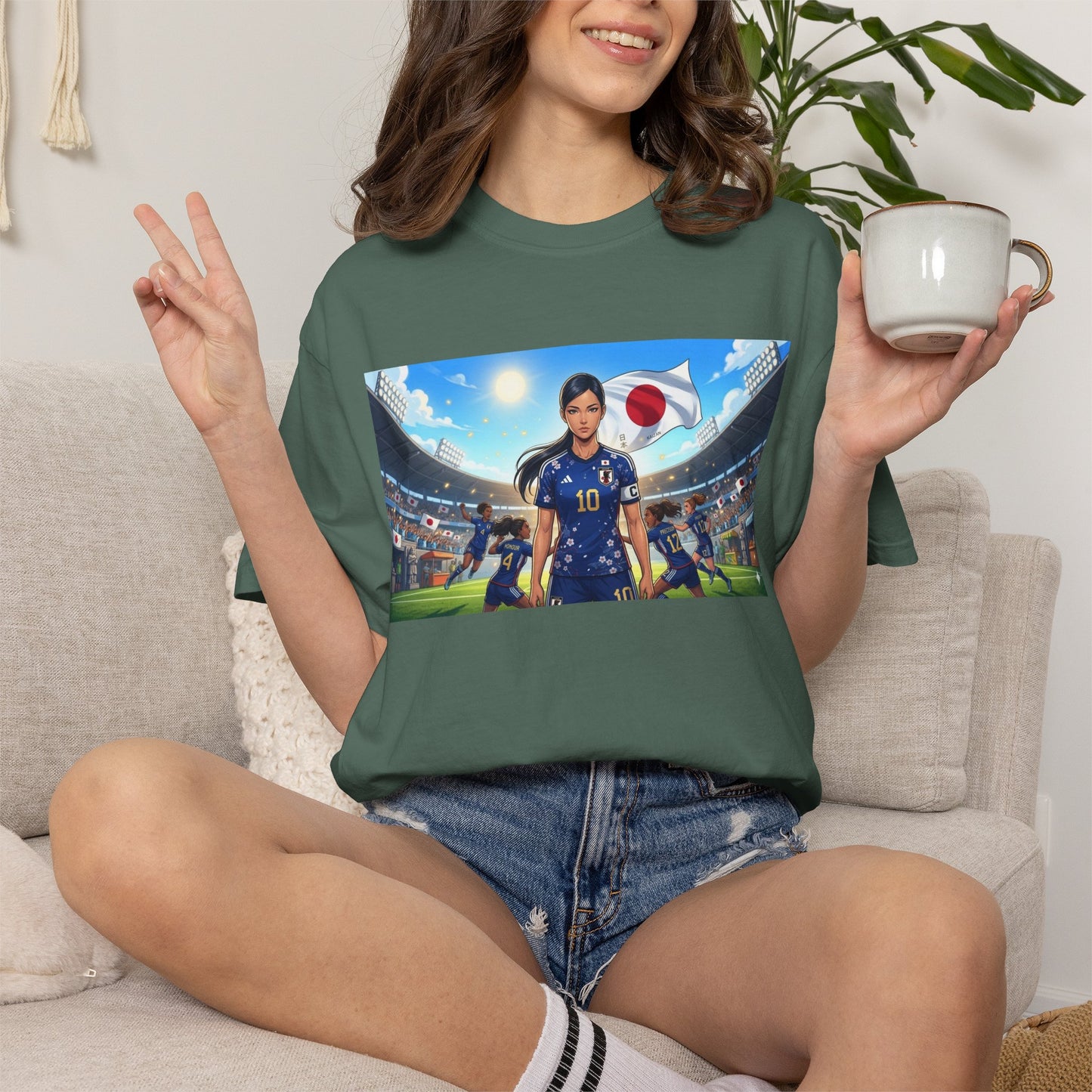 Soccer Player Japan T-Shirt — Japan Flag Soccer Fan Tee
