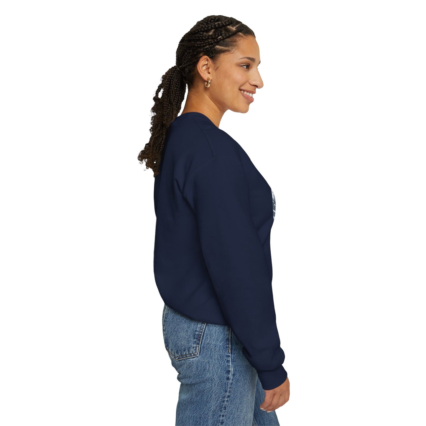 Crewneck Sweatshirt — Franconia Notch Winter Couple Scenic Graphic