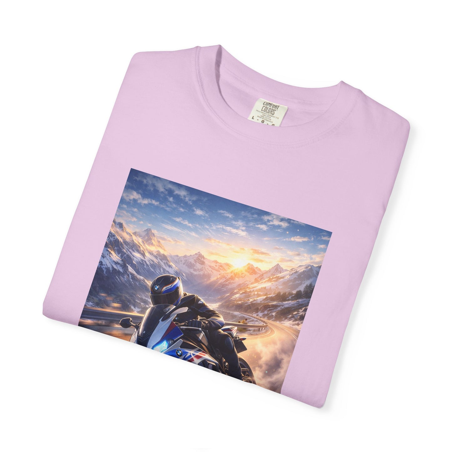 BMW S1000RR ALPINE GHOST RIDE - T‑Shirt — Sportbike Skyline Graphic Tee