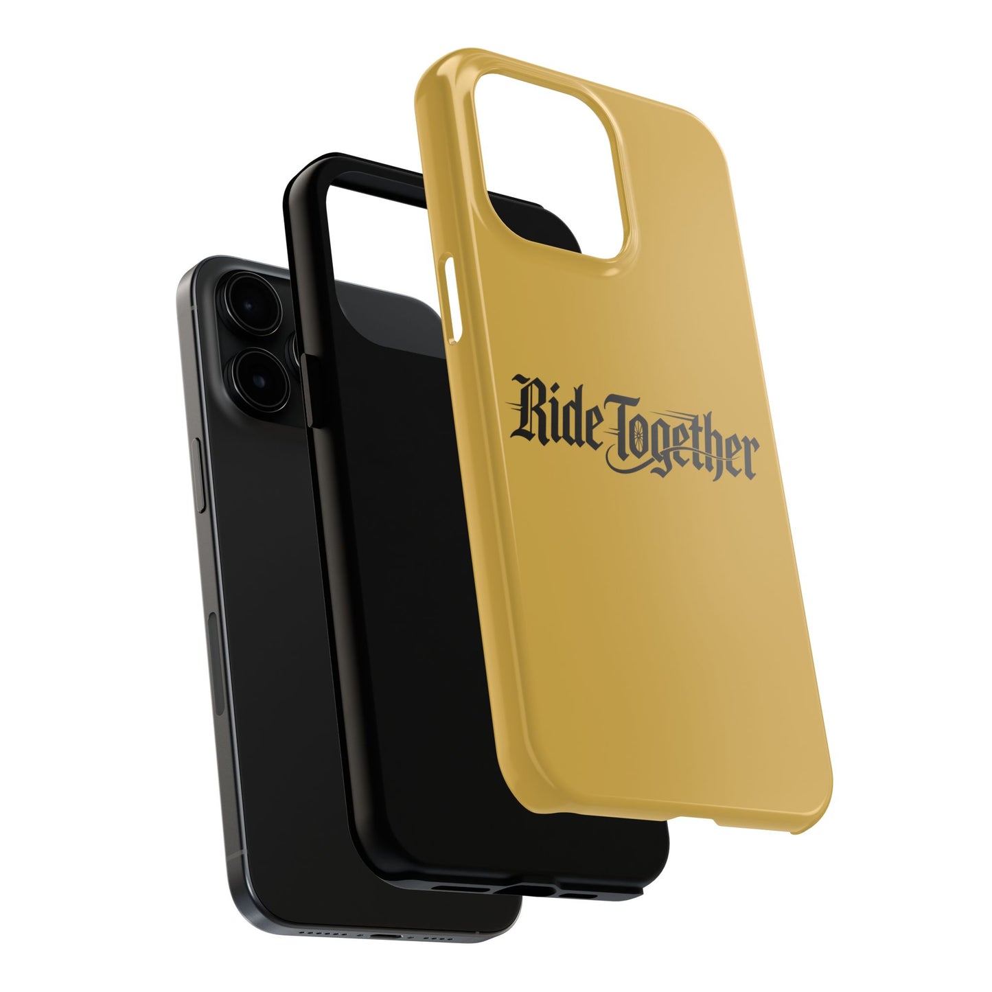 Ride Together Tough Phone Case — Durable Retro Script Protective Cover