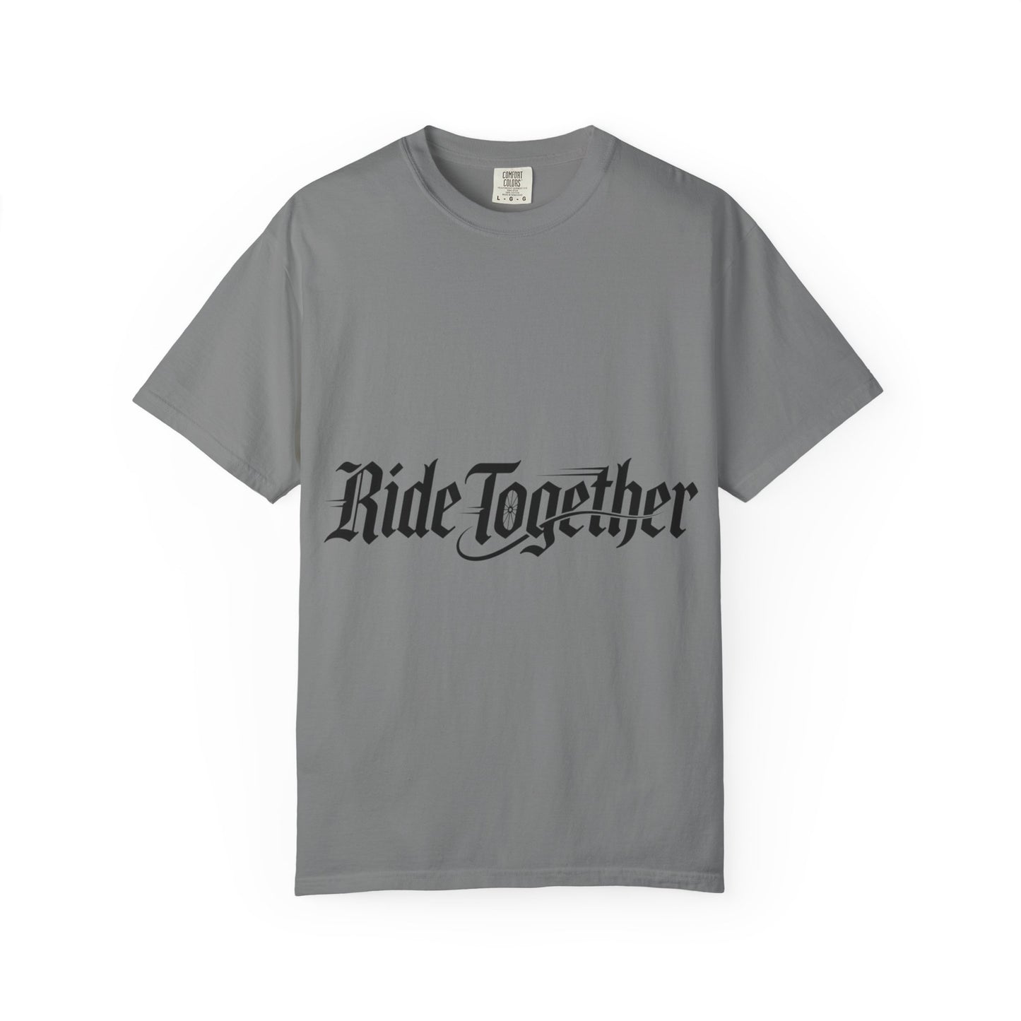 Ride Together T-Shirt — Gothic Script Motorcycle Tee