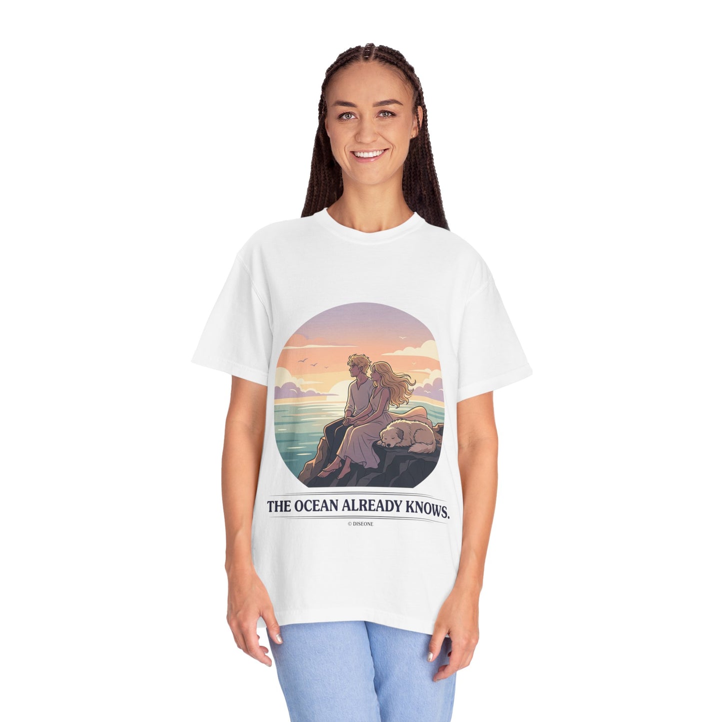 Ocean Sunset Graphic T-Shirt — "The Ocean Already Knows"