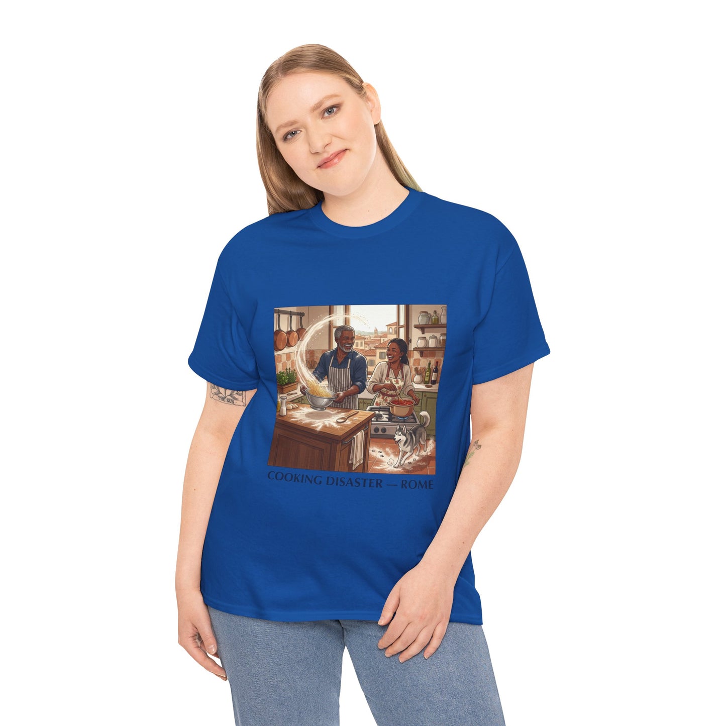 T-Shirt — 'Cooking Disaster — Rome' Illustrated Cooking Tee