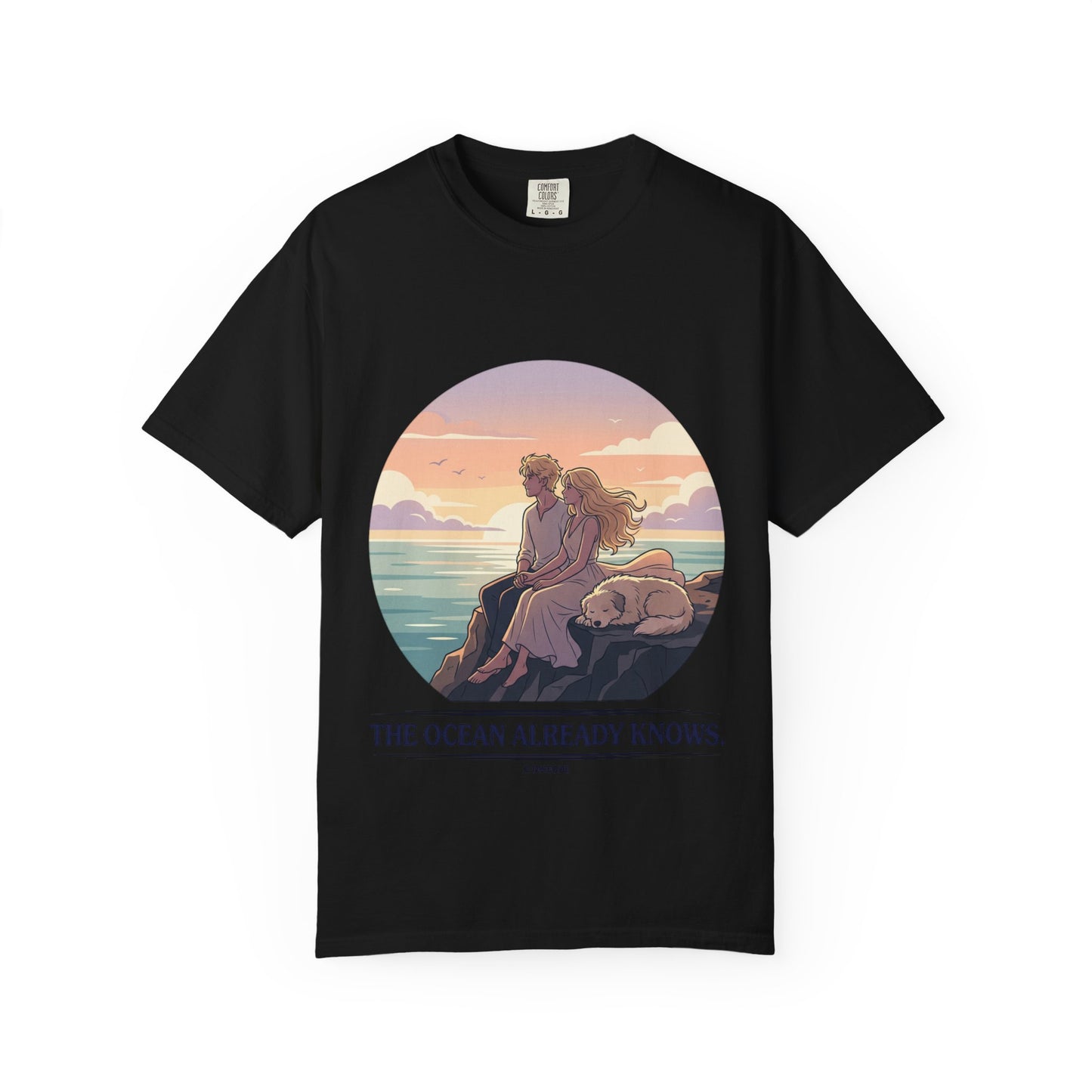 Ocean Sunset Graphic T-Shirt — "The Ocean Already Knows"