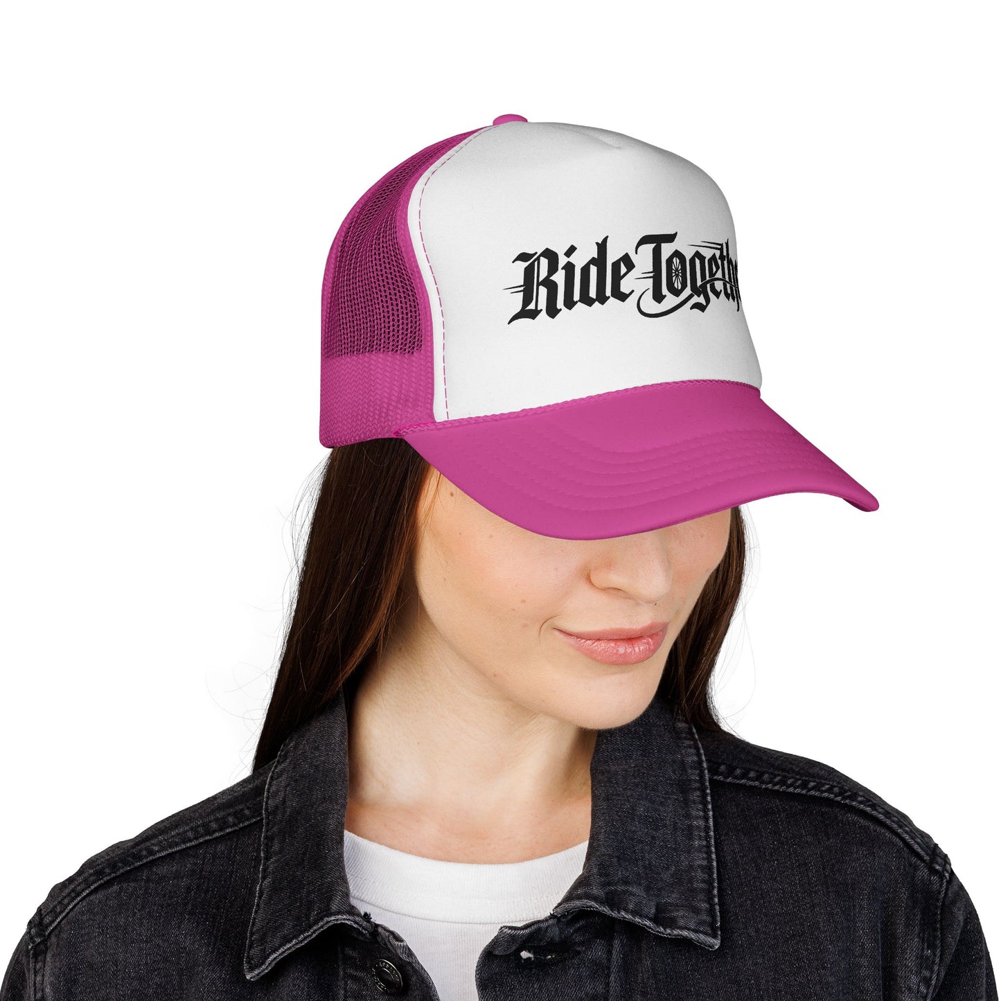 Ride Together Trucker Hat — Retro Motorcycle Biker Cap