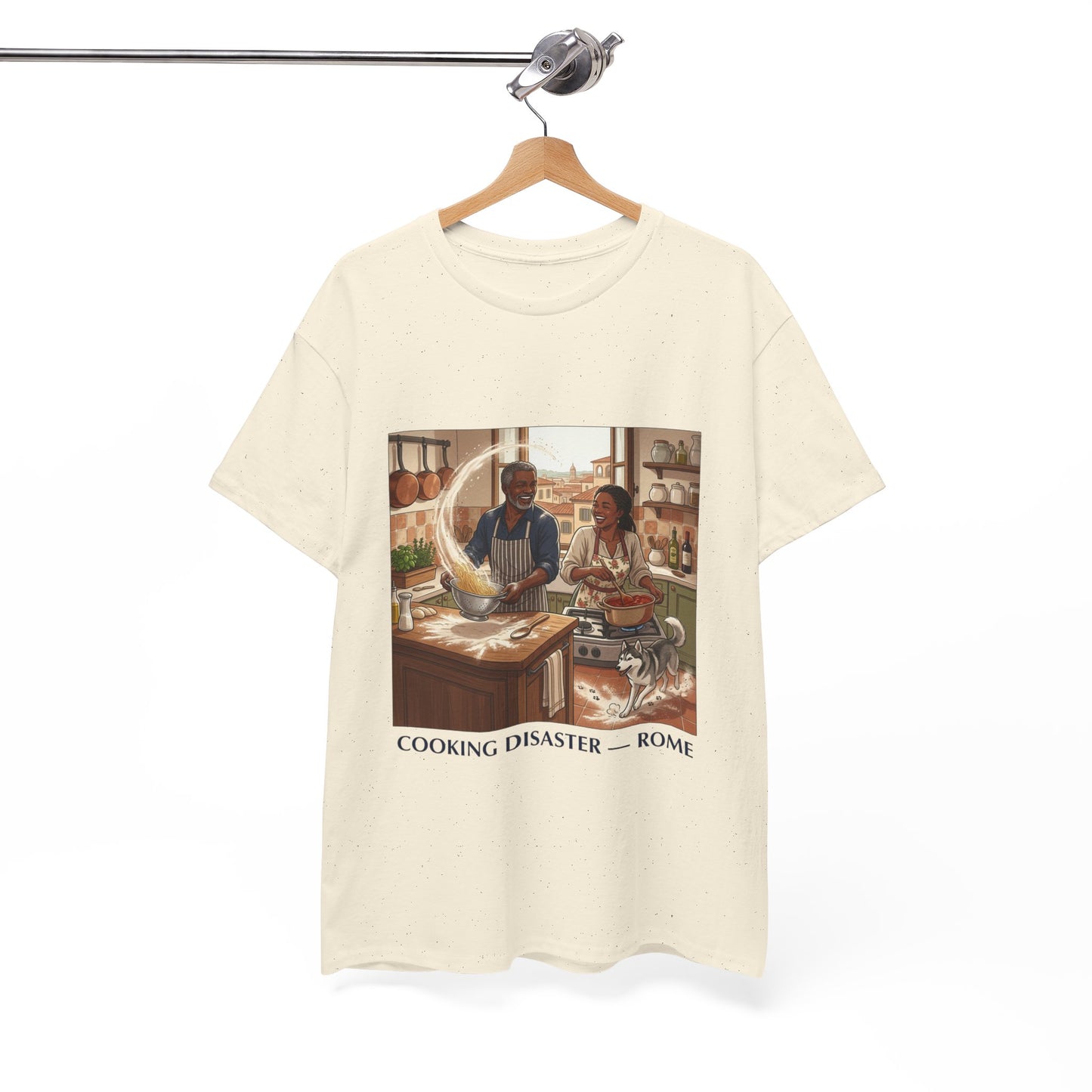 T-Shirt — 'Cooking Disaster — Rome' Illustrated Cooking Tee