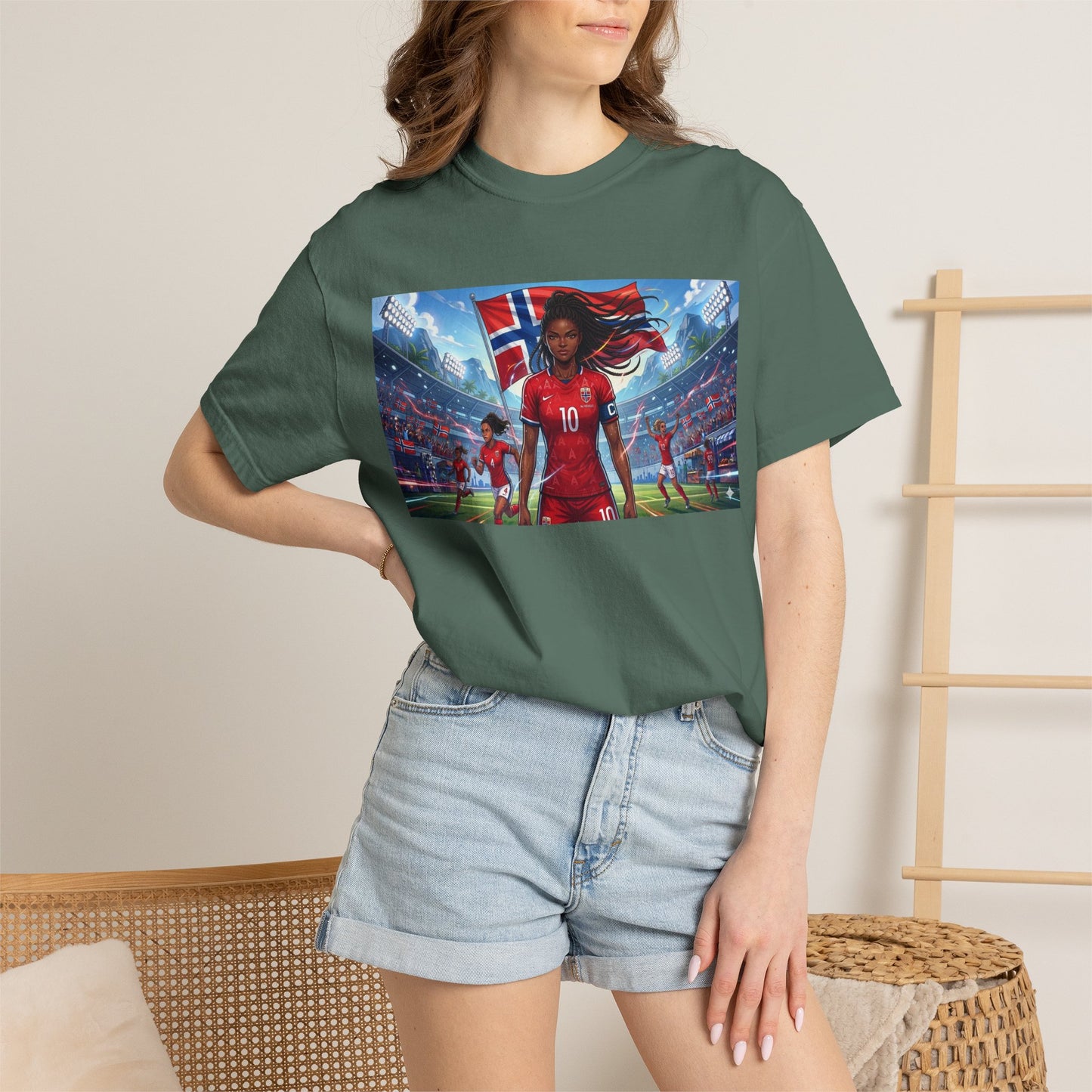 COMMANDER Norway – Female Unisex Garment-Dyed T-shirt