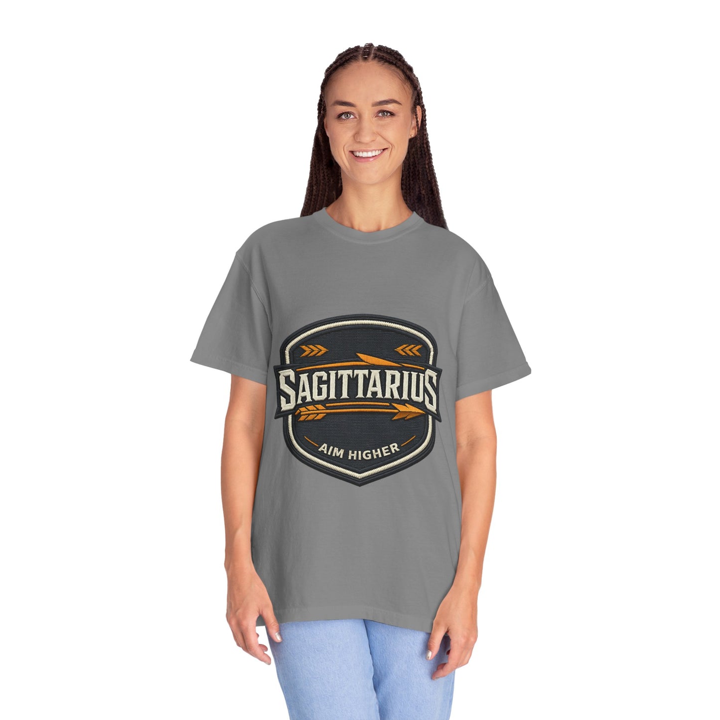 Sagittarius 'Aim Higher' T‑Shirt — Zodiac Archer Graphic Tee
