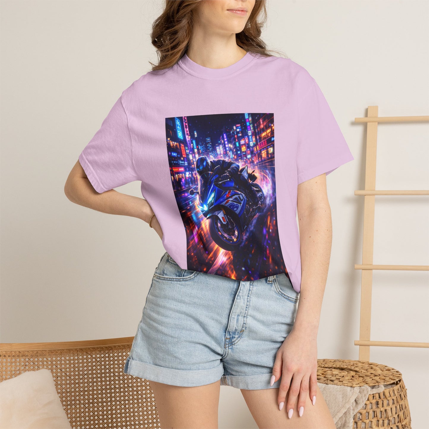 Suzuki GSX-R1000-NEON NIGHT RUN -  T-Shirt — Neon Night Rider Graphic Tee
