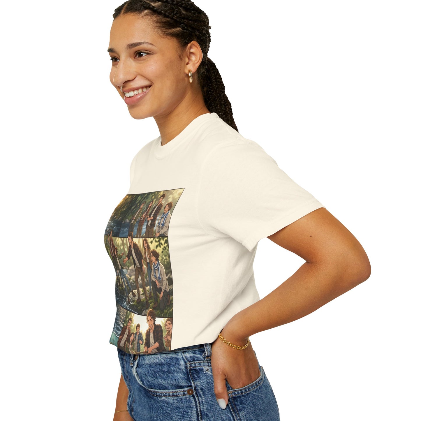 Band Photo Collage T-Shirt – Retro River Scene Crew Tee