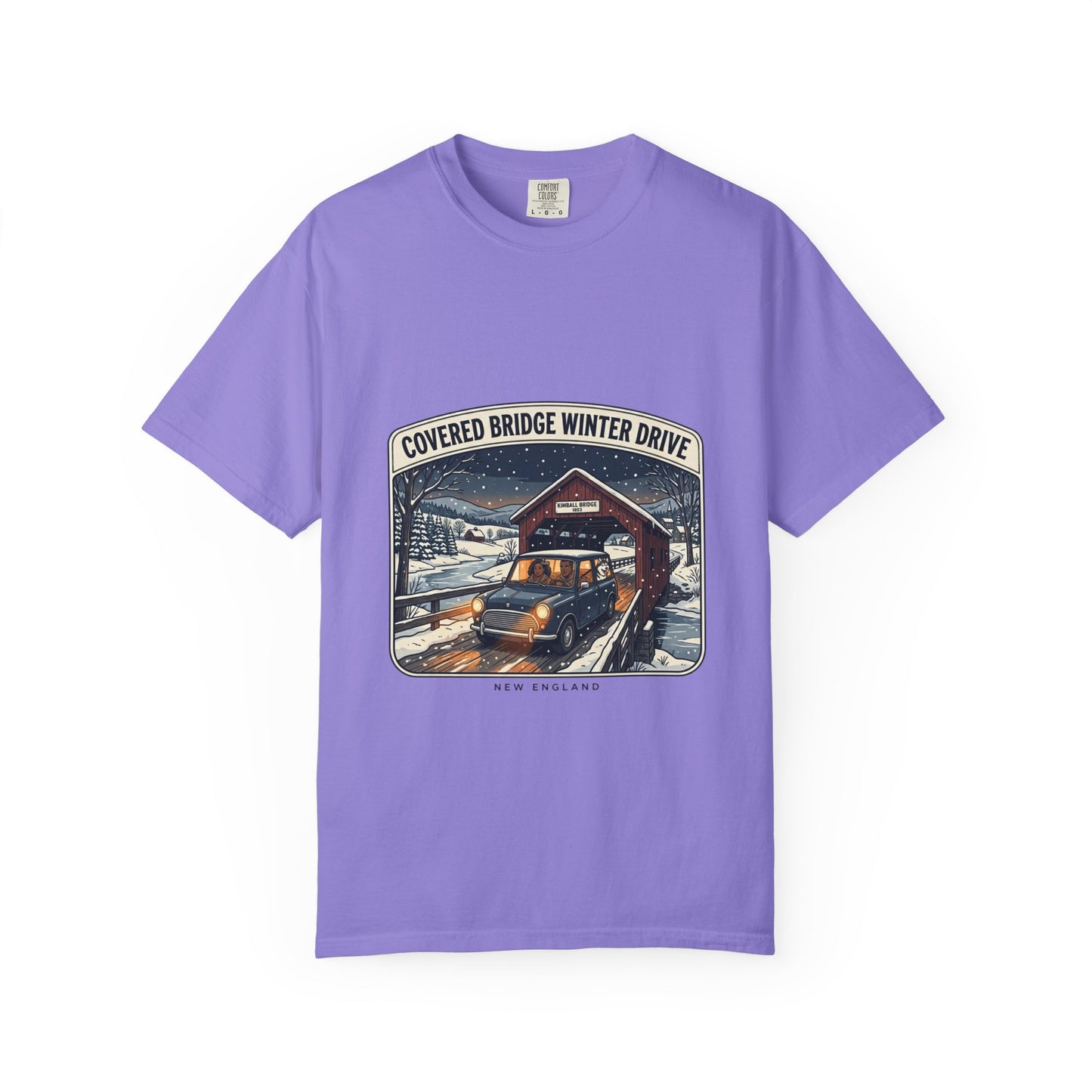 Covered Bridge Winter Drive T-Shirt