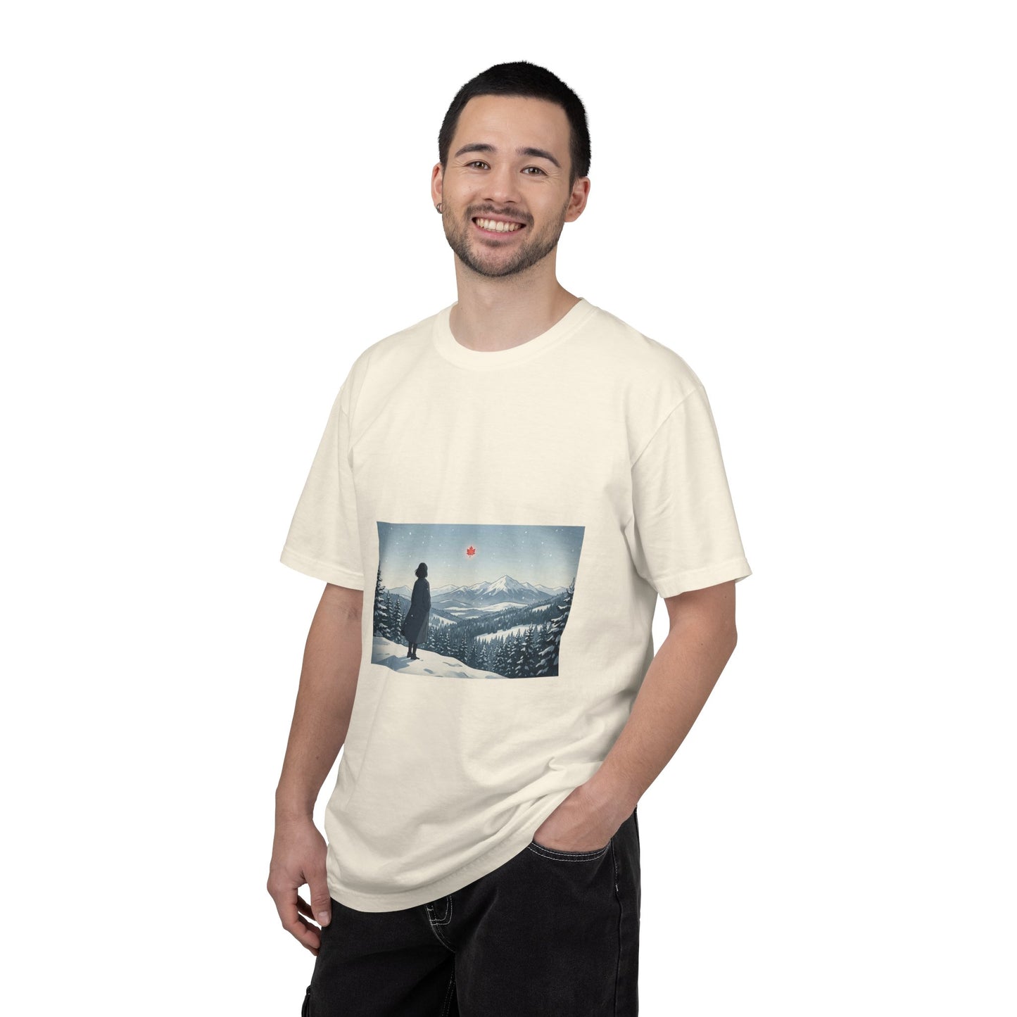 T-Shirt — Wanderer in Snowy Mountains Graphic Tee