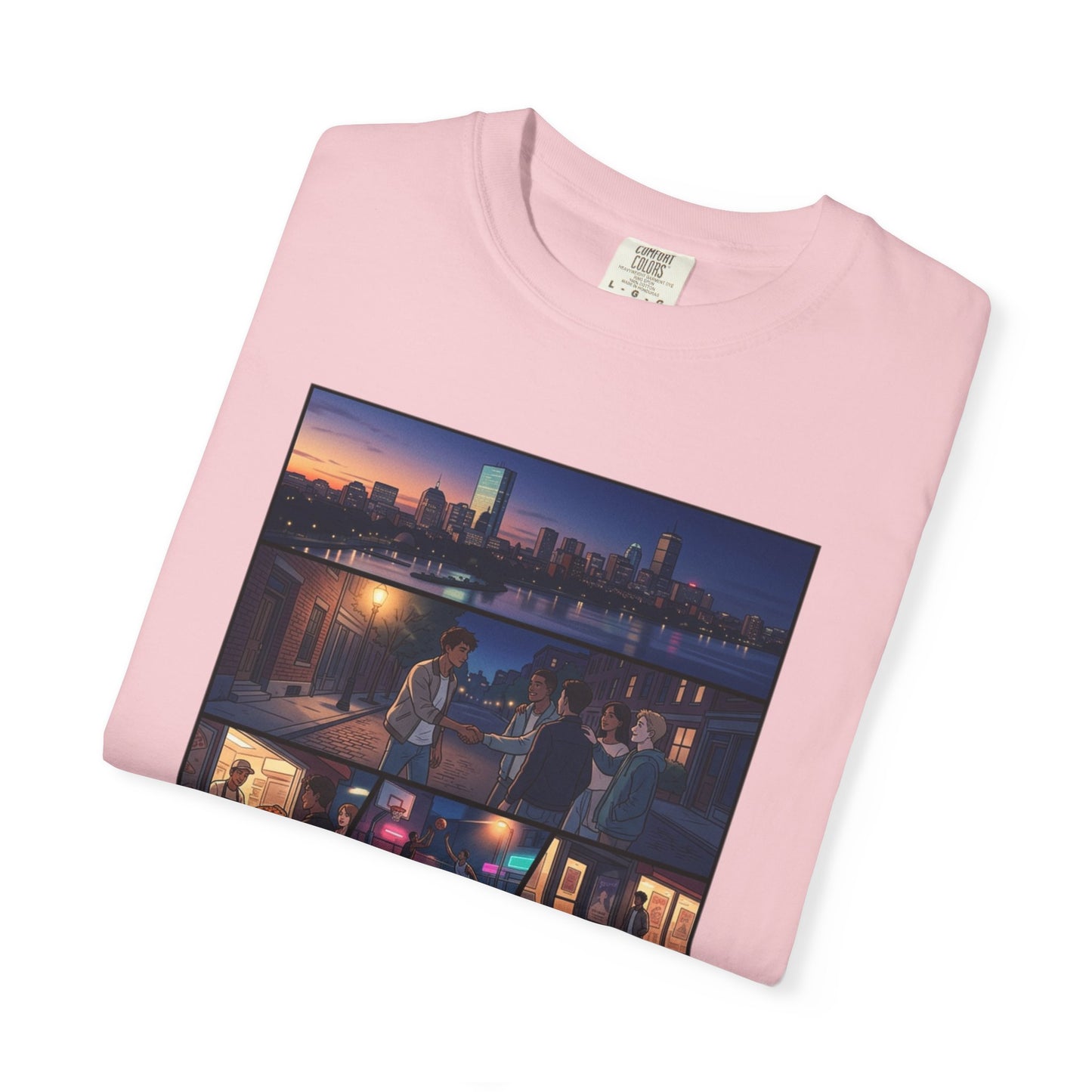 Boston: Built Different - City Nights Photo Collage T-Shirt