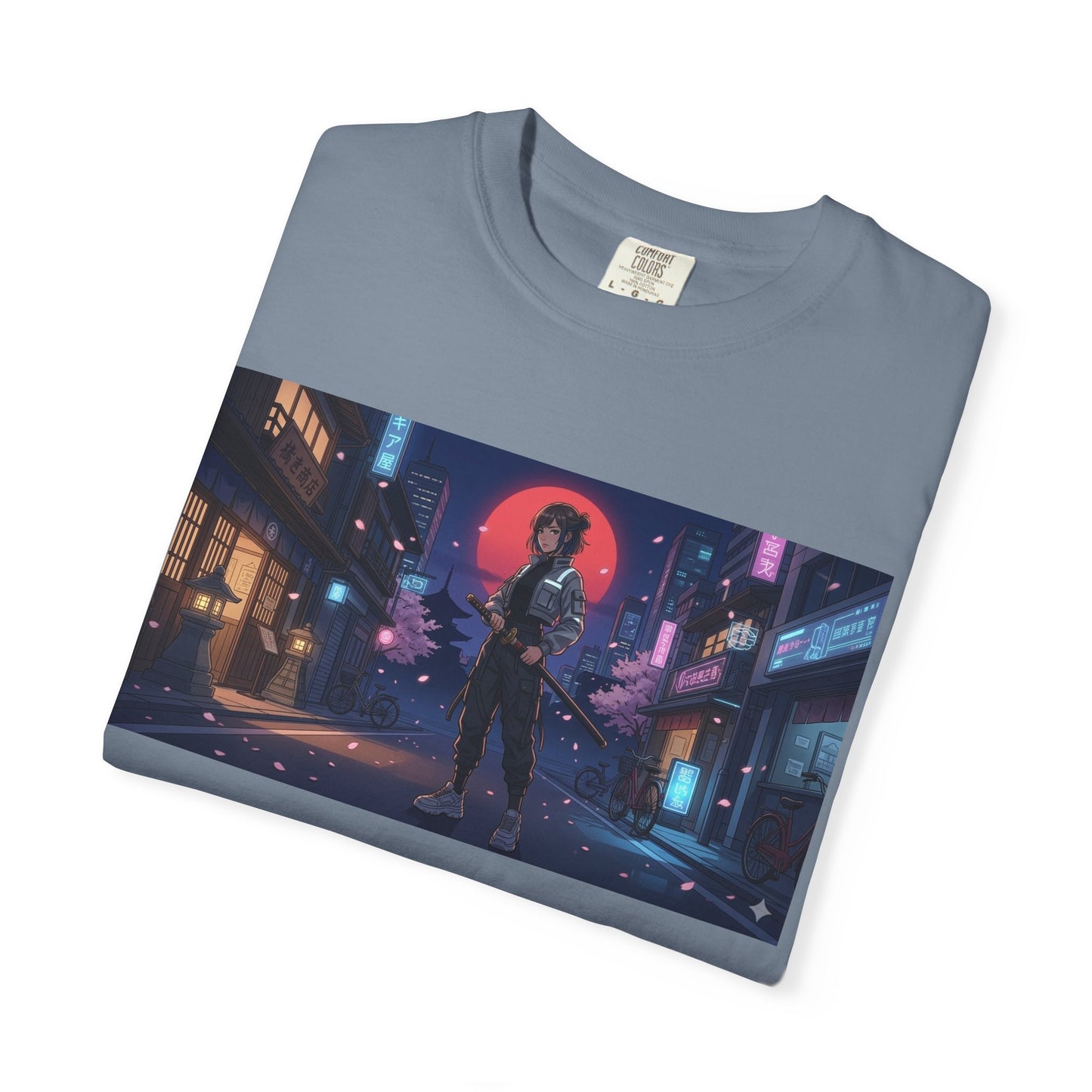 Japan — Samurai City Tradition + Nightscape T-Shirt —  Graphic Tee