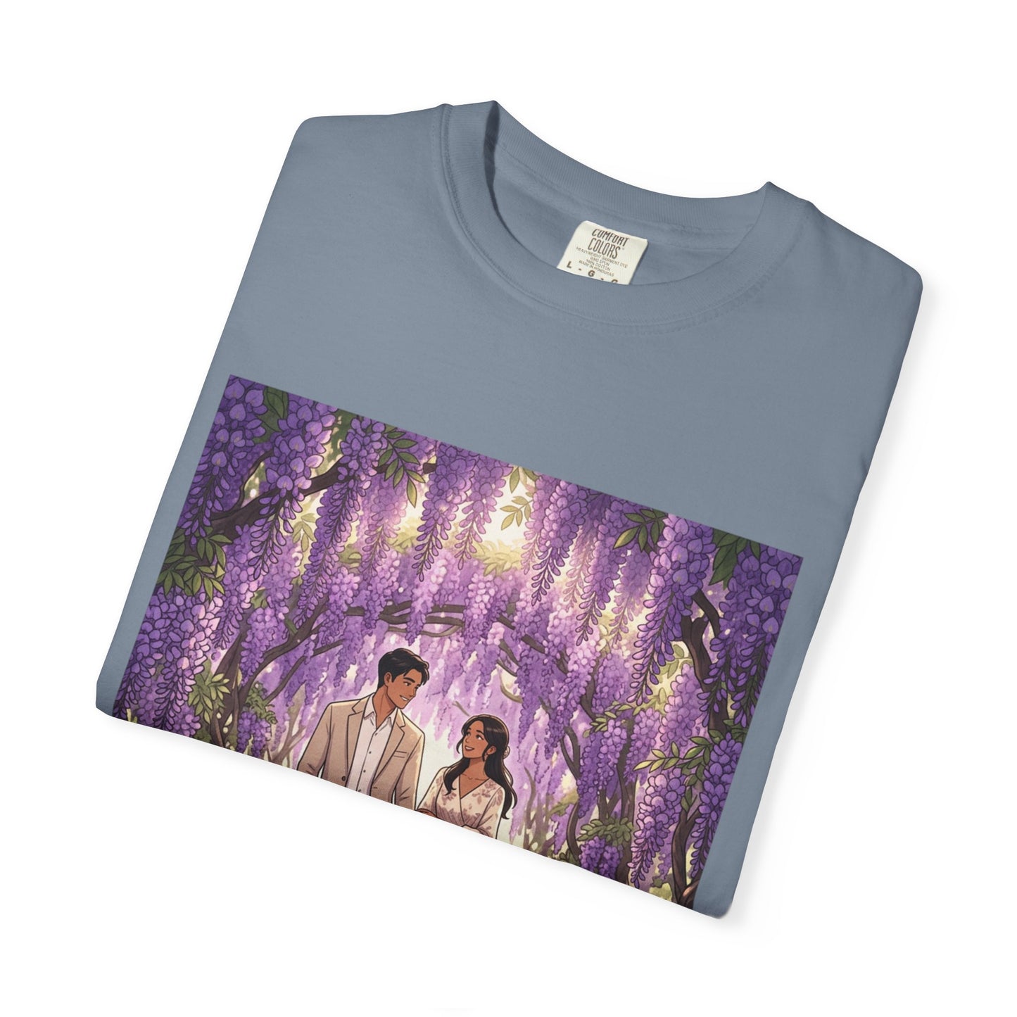Spring of Us T-Shirt — Romantic Wisteria Couple Graphic Tee
