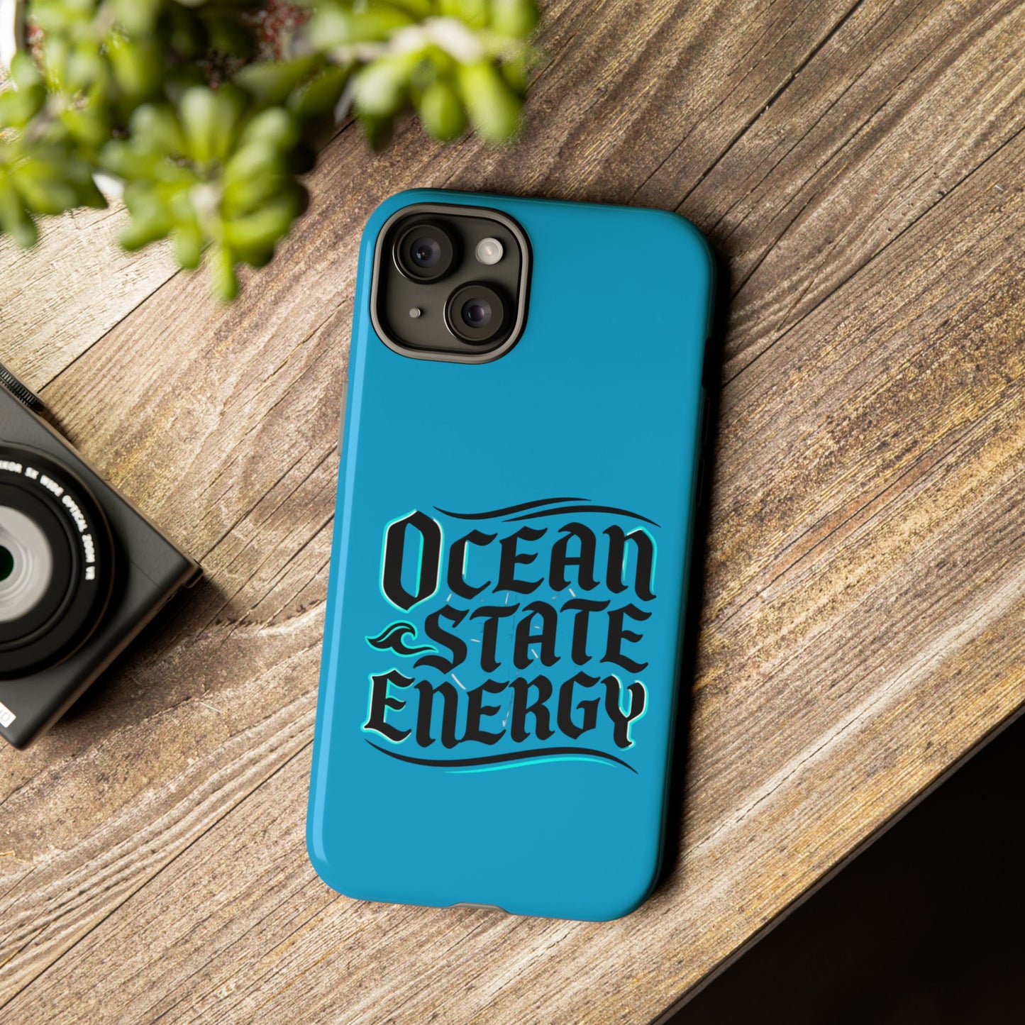 Ocean State Energy Phone Case — Tough Protective iPhone Cover with Nautical Script