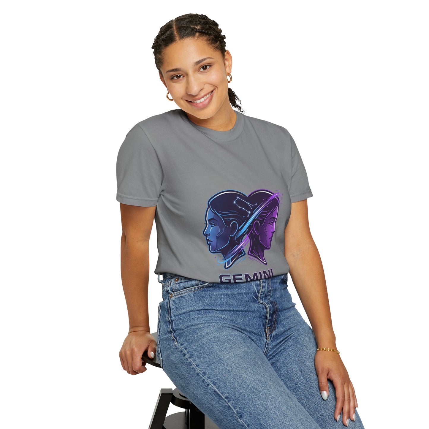 Gemini Zodiac T‑Shirt — Dual Faces Astrology Tee