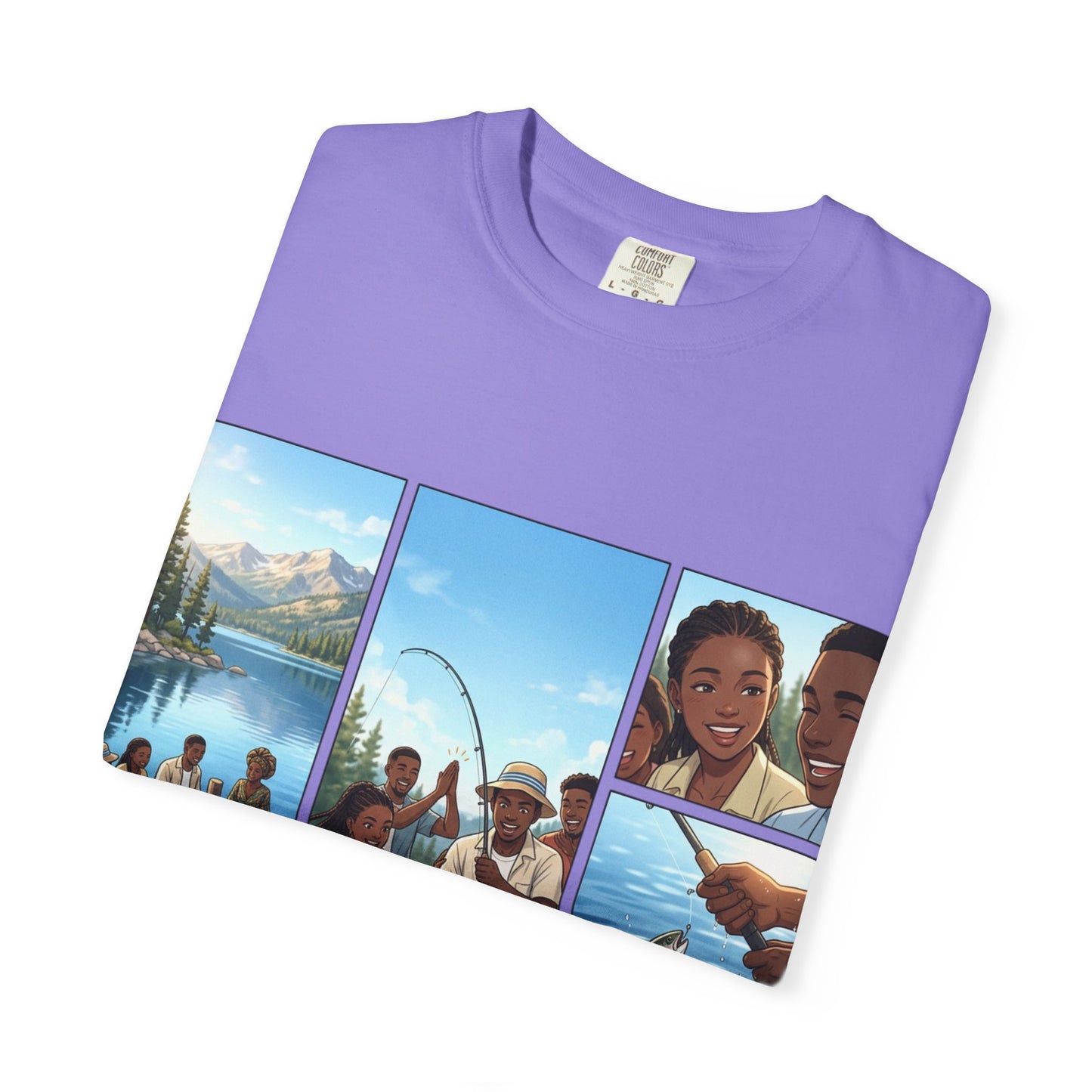 ake Tahoe Fishing Moments T-Shirt — Retro Outdoors Fishing Graphic Tee