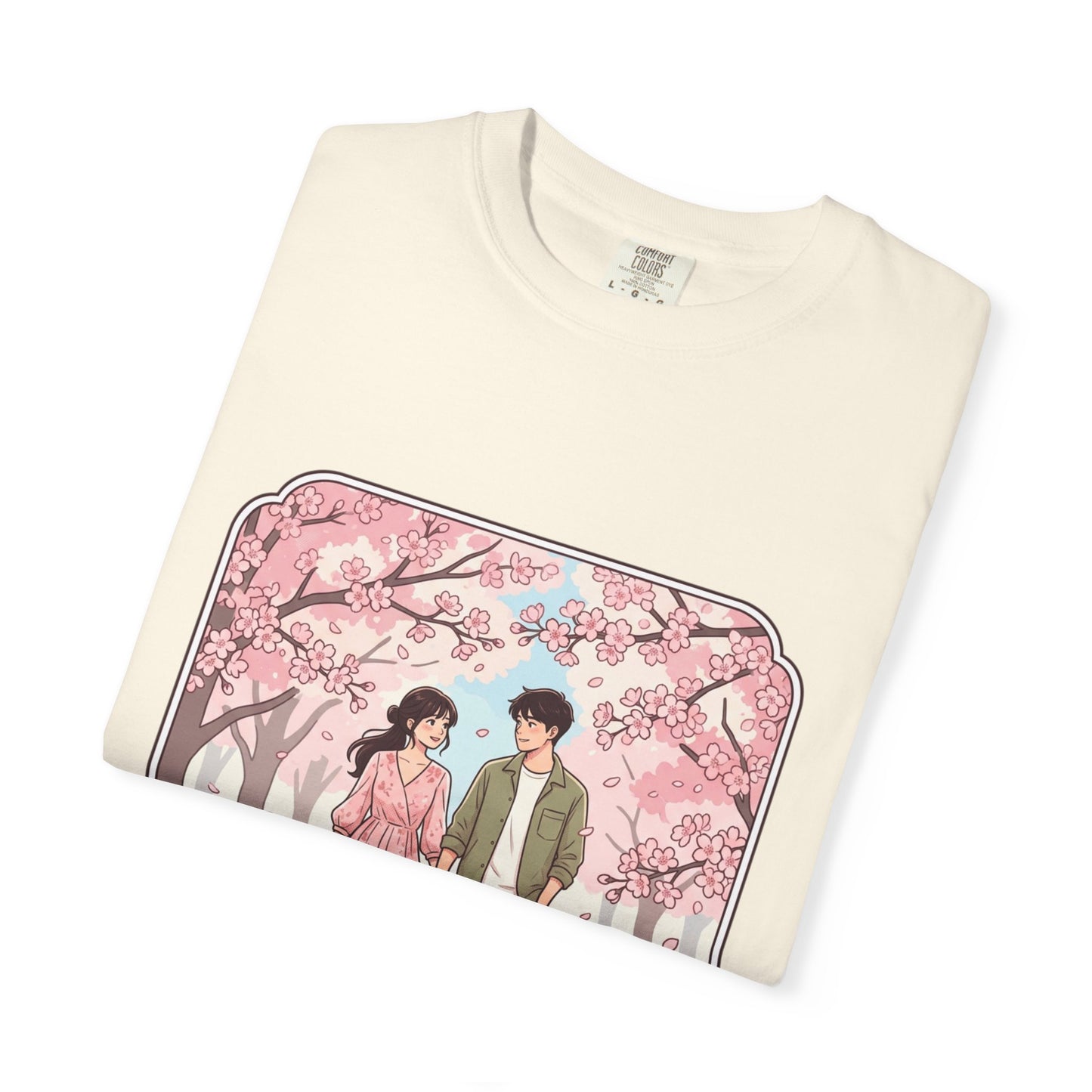 Spring in Japan T-Shirt — Cherry Blossom Couple Graphic Tee