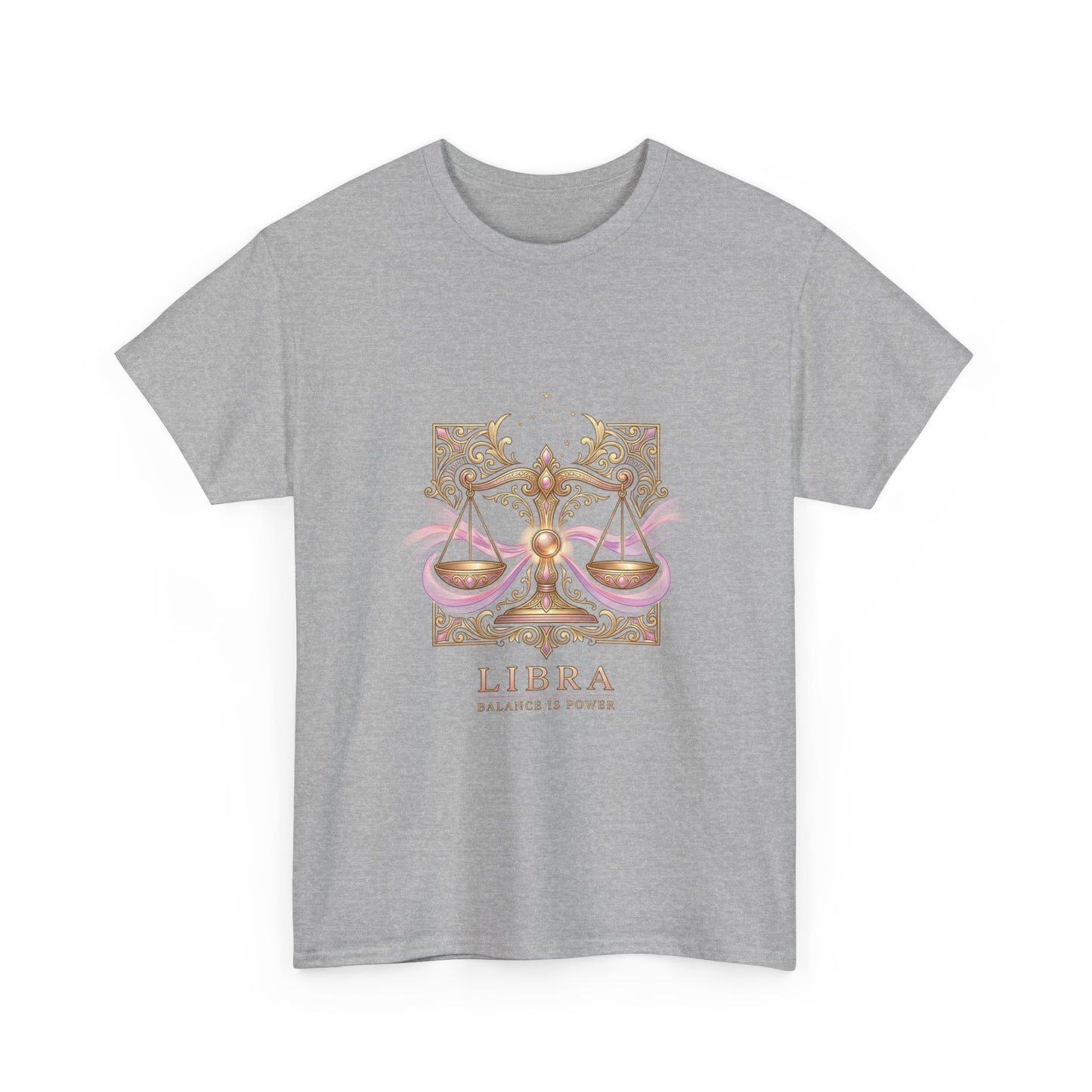 Libra Scales T‑Shirt — Zodiac Balance Is Power Tee