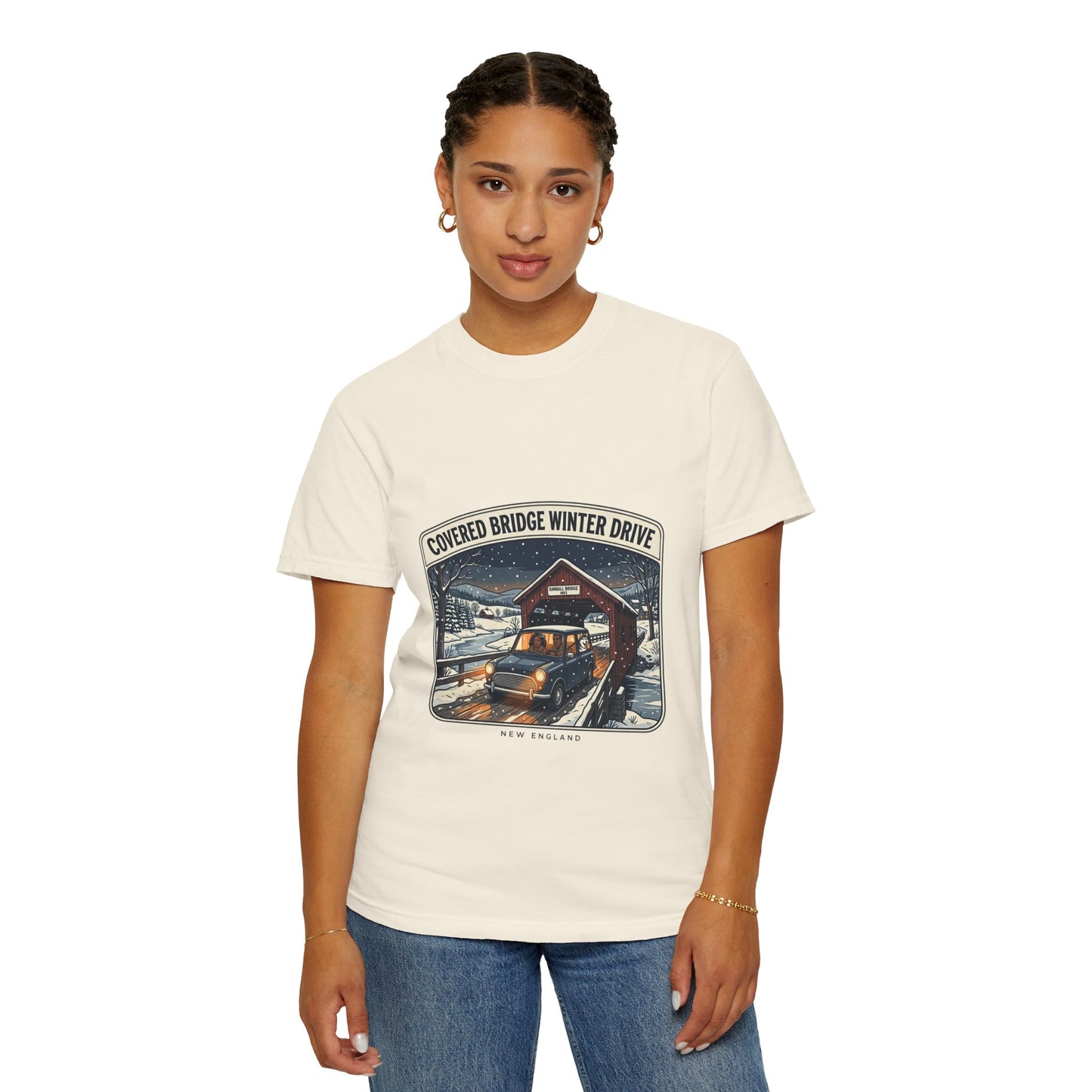 Covered Bridge Winter Drive T-Shirt