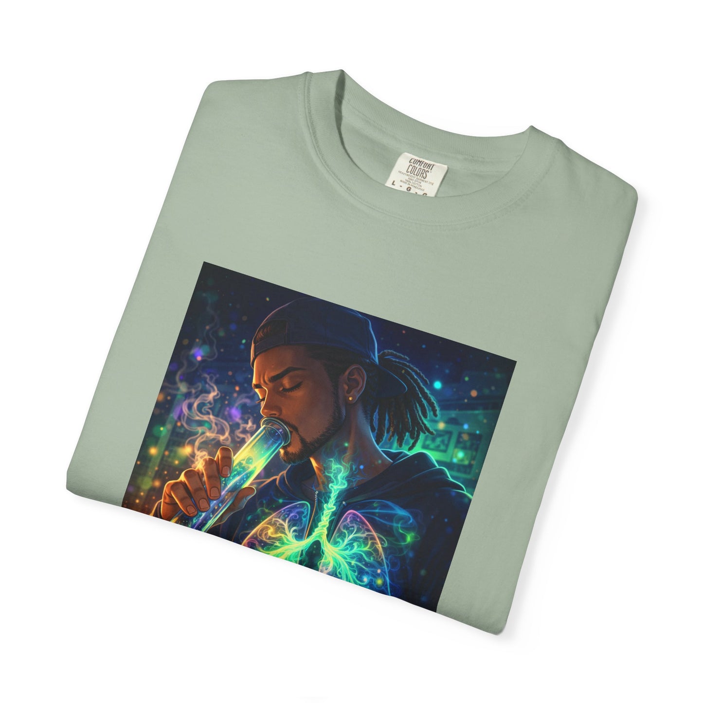 Cosmic Lungs T-Shirt — Neon Anatomical Art Tee