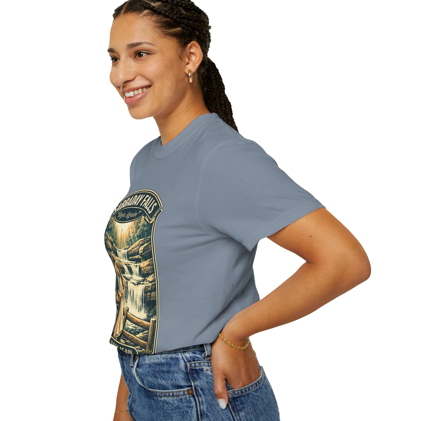 Sabbaday Falls 'We Begin Again' Vintage Nature T-Shirt