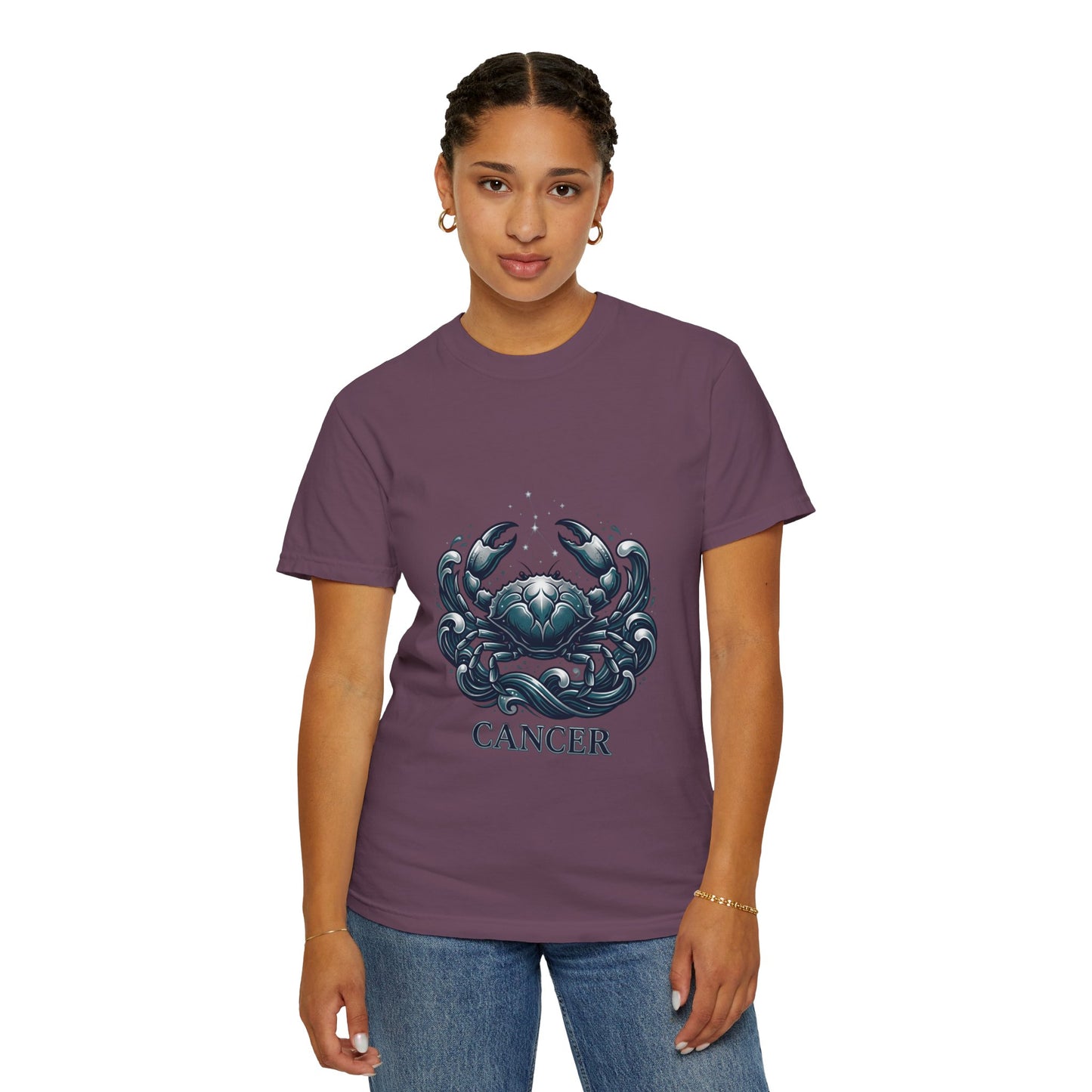 Cancer Zodiac T-Shirt — Stylized Crab Astrological Tee
