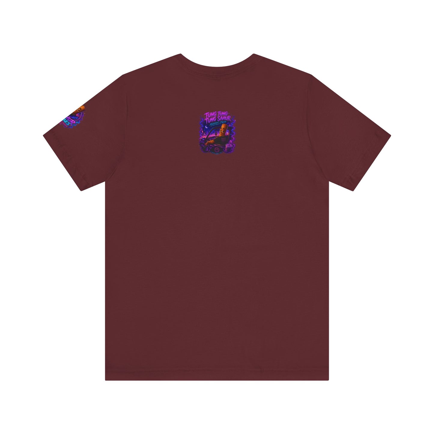 Tung Tung Tung Sahur Who Ride Like Us T-Shirt — Night Cruise Vaporwave Graphic Tee