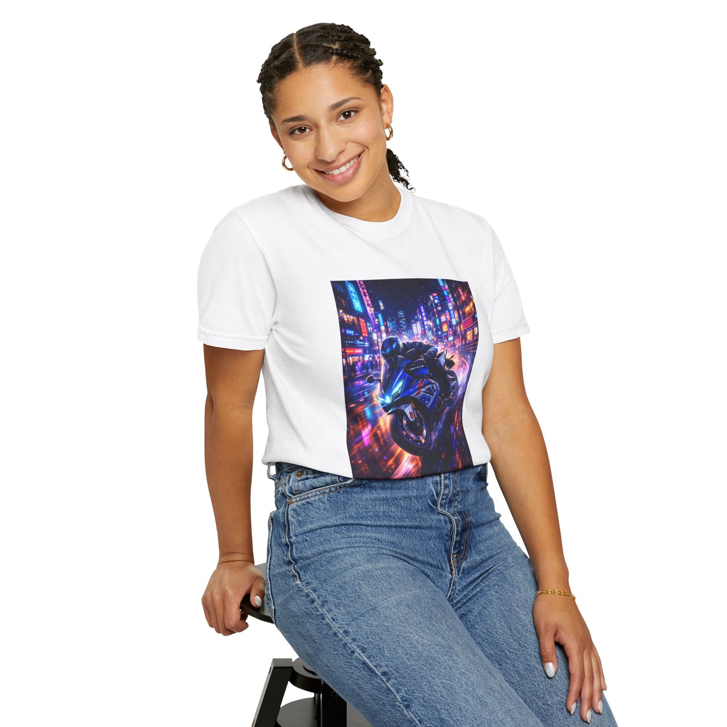 Suzuki GSX-R1000-NEON NIGHT RUN -  T-Shirt — Neon Night Rider Graphic Tee