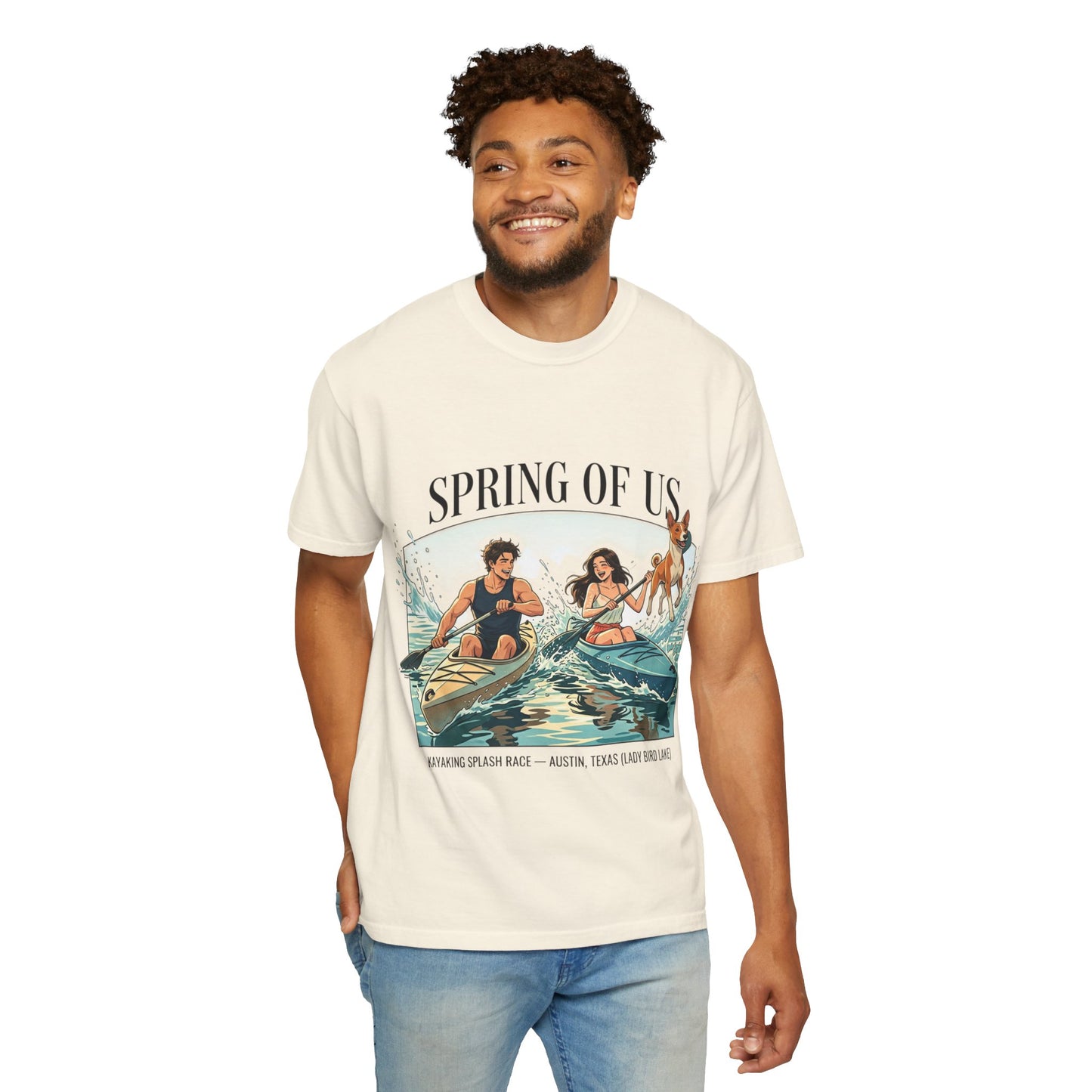 Spring of Us Kayaking T-Shirt — Retro Outdoor Adventure Tee