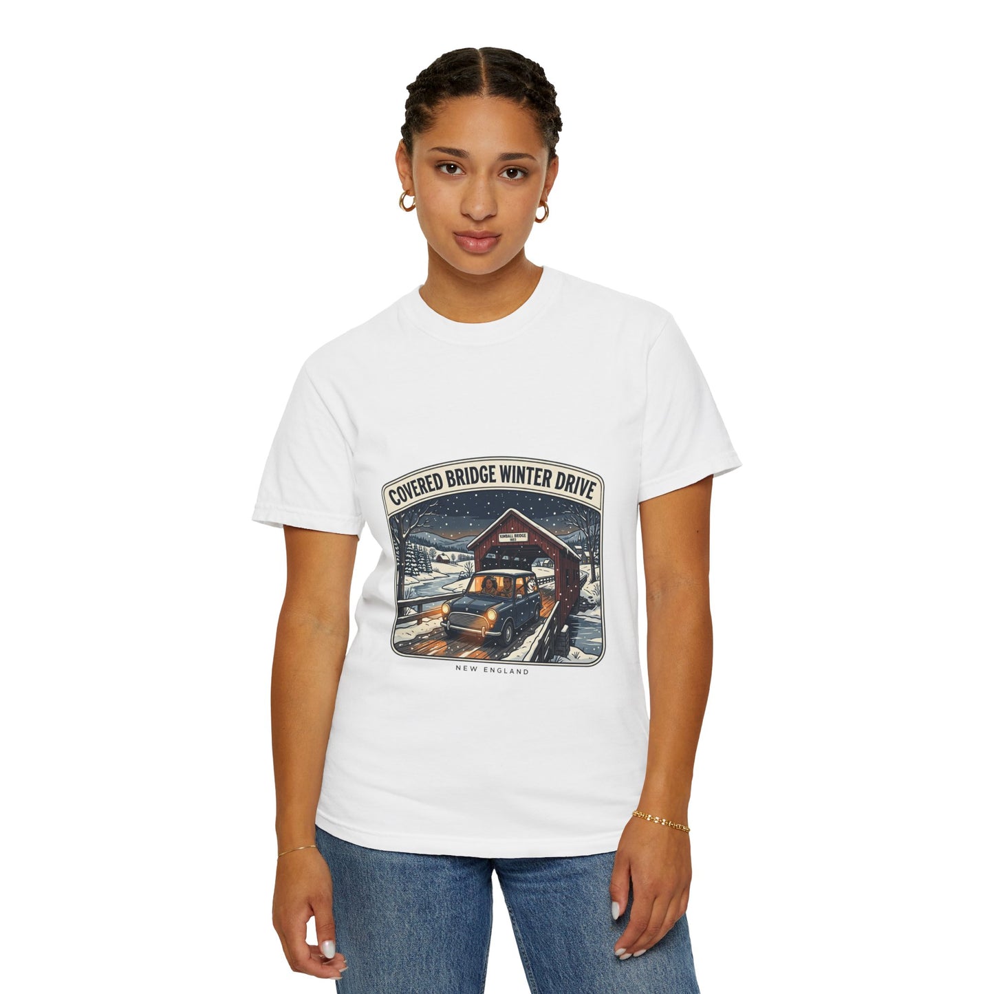 Covered Bridge Winter Drive T-Shirt