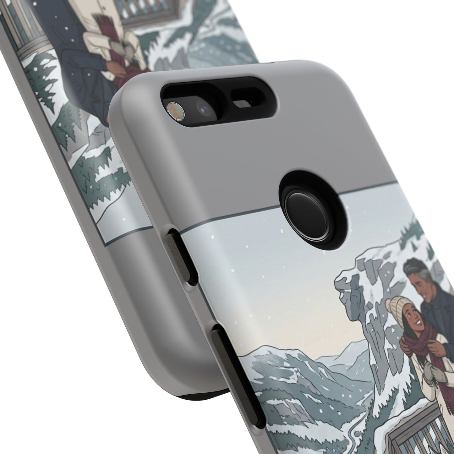 Winter Scenic Phone Case — Franconia Notch NH Couples & Husky Design
