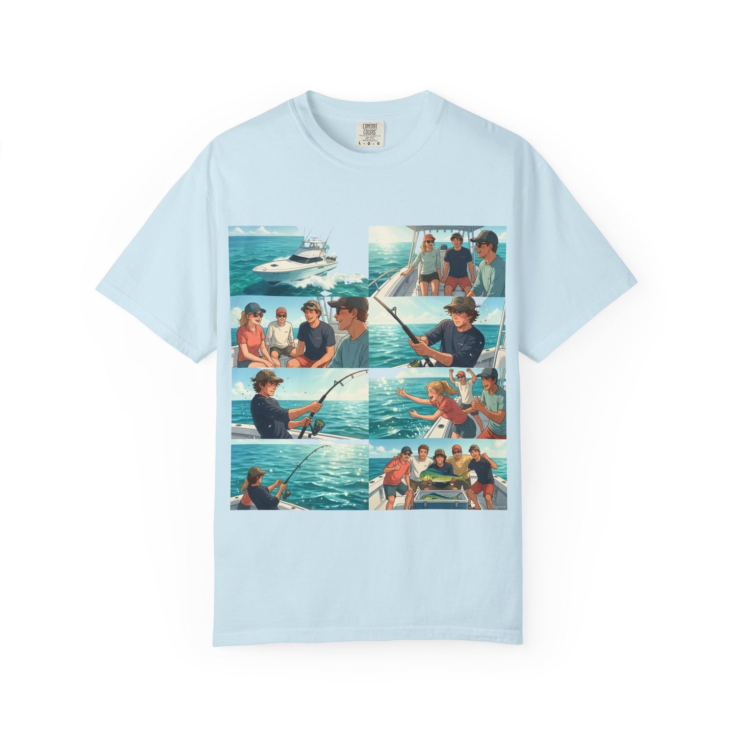 Deep Sea Energy (Friends Fishing Edition) Fishing Trip Photo Collage T-Shirt