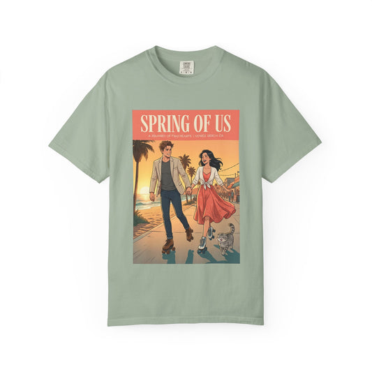 Spring of Us T-Shirt — Vintage Romantic Beach Couple Graphic Tee