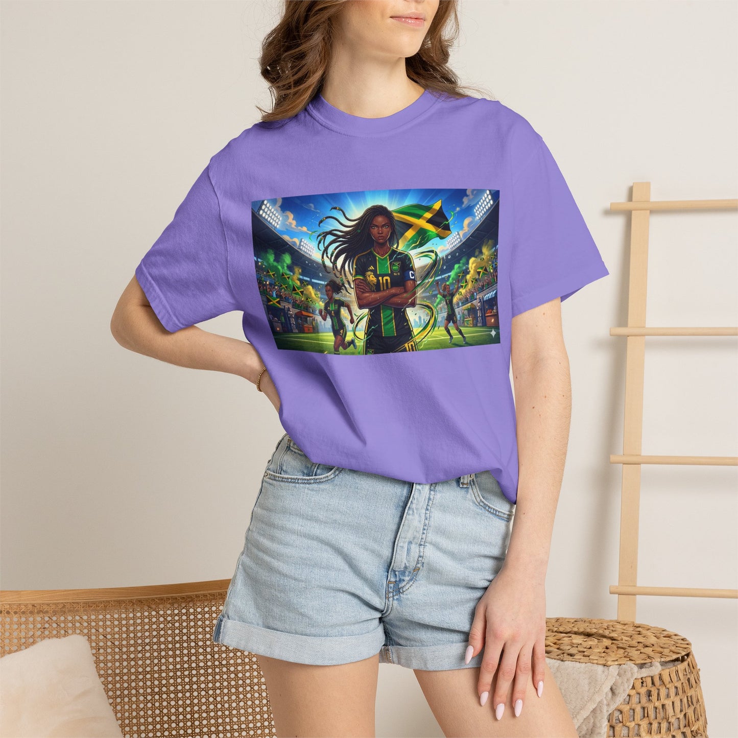 Jamaican Soccer Captain T-Shirt — Rasta Player Stadium Graphic Tee