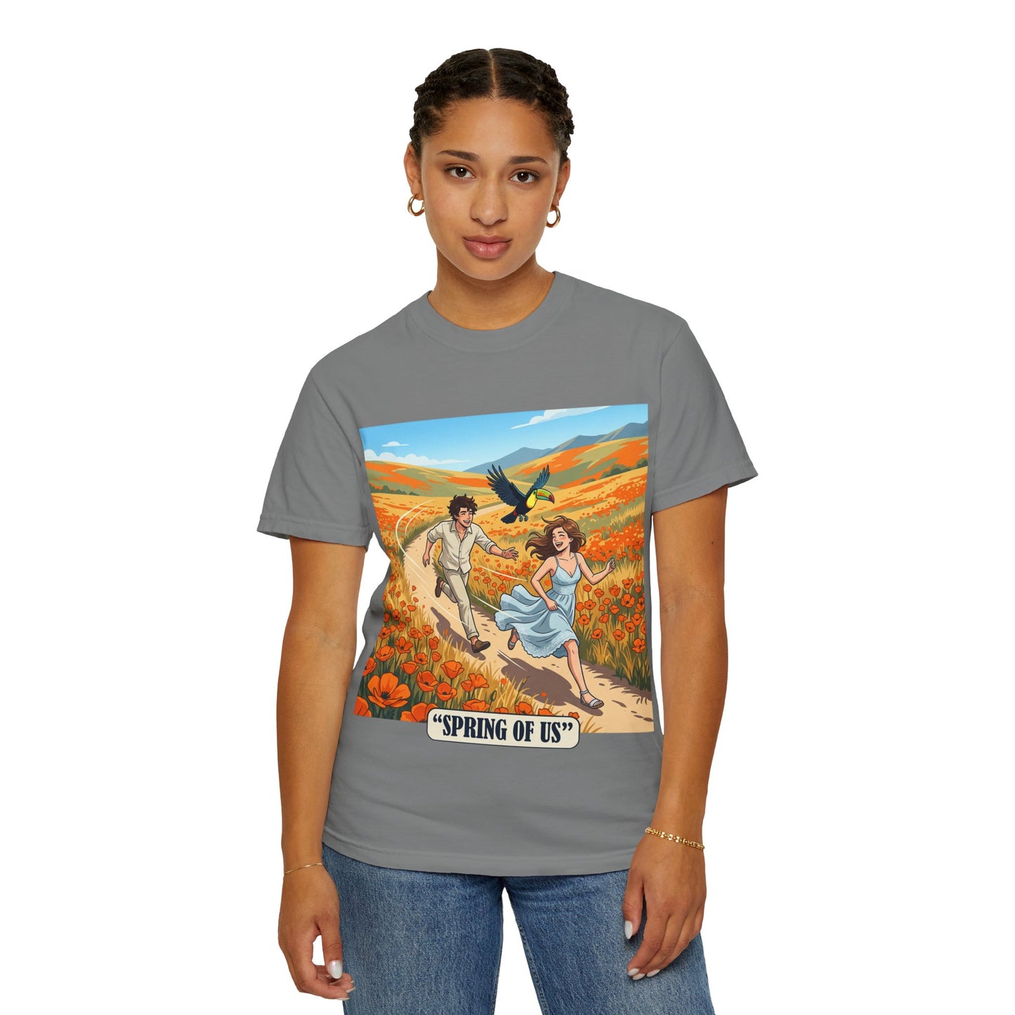 Spring of Us T-Shirt — Romantic Field Illustration Tee